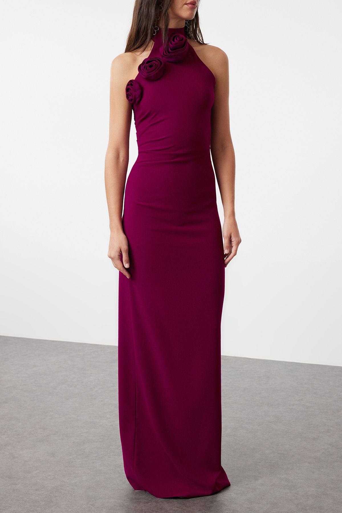 Trendyol Collection-Plum Woven Stylish Evening Dress & Homecoming Dress Tprss24Ae00011 3