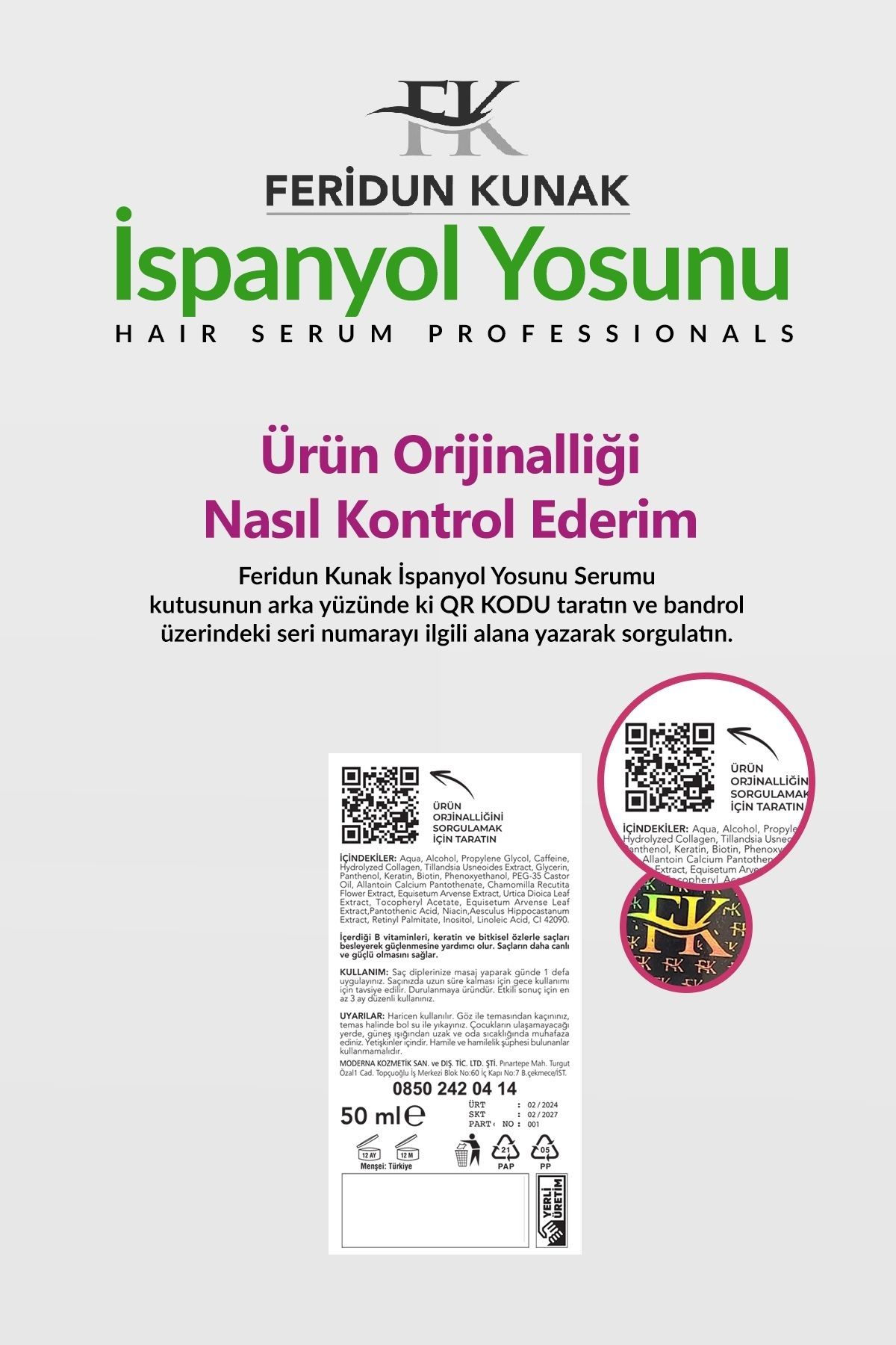 Feridun Kunak-Spaniel Seaweed 50 ml Hair Care Serum - 3 Pieces 4