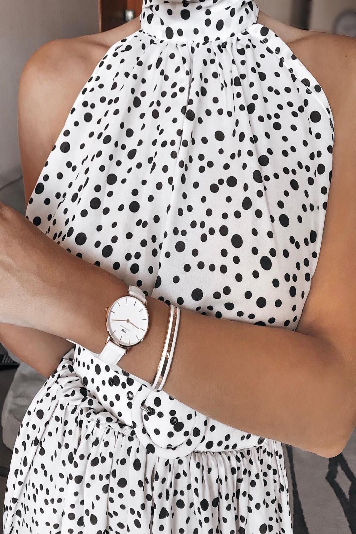 Daniel Wellington Classic Slim Bracelet Rose Gold Satin White Medium Unisex Kad n Aksesuar