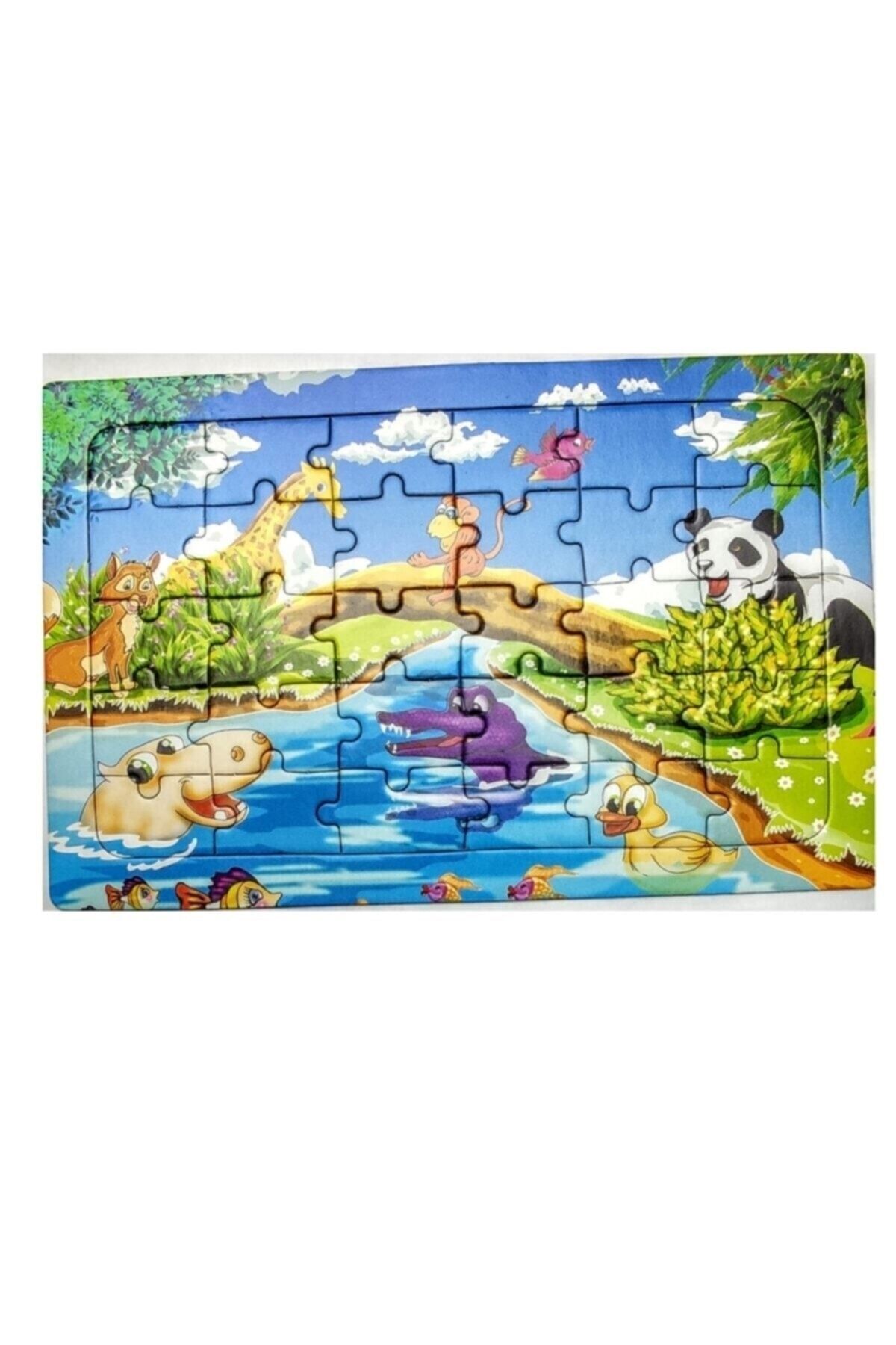 TURKAFONE 4 Adet Çocuk Eğitici Yapboz Çocuk Puzzle - 30 Parça Renkli Hayvanlar Alemi fotoğrafı 2 (önizleme)