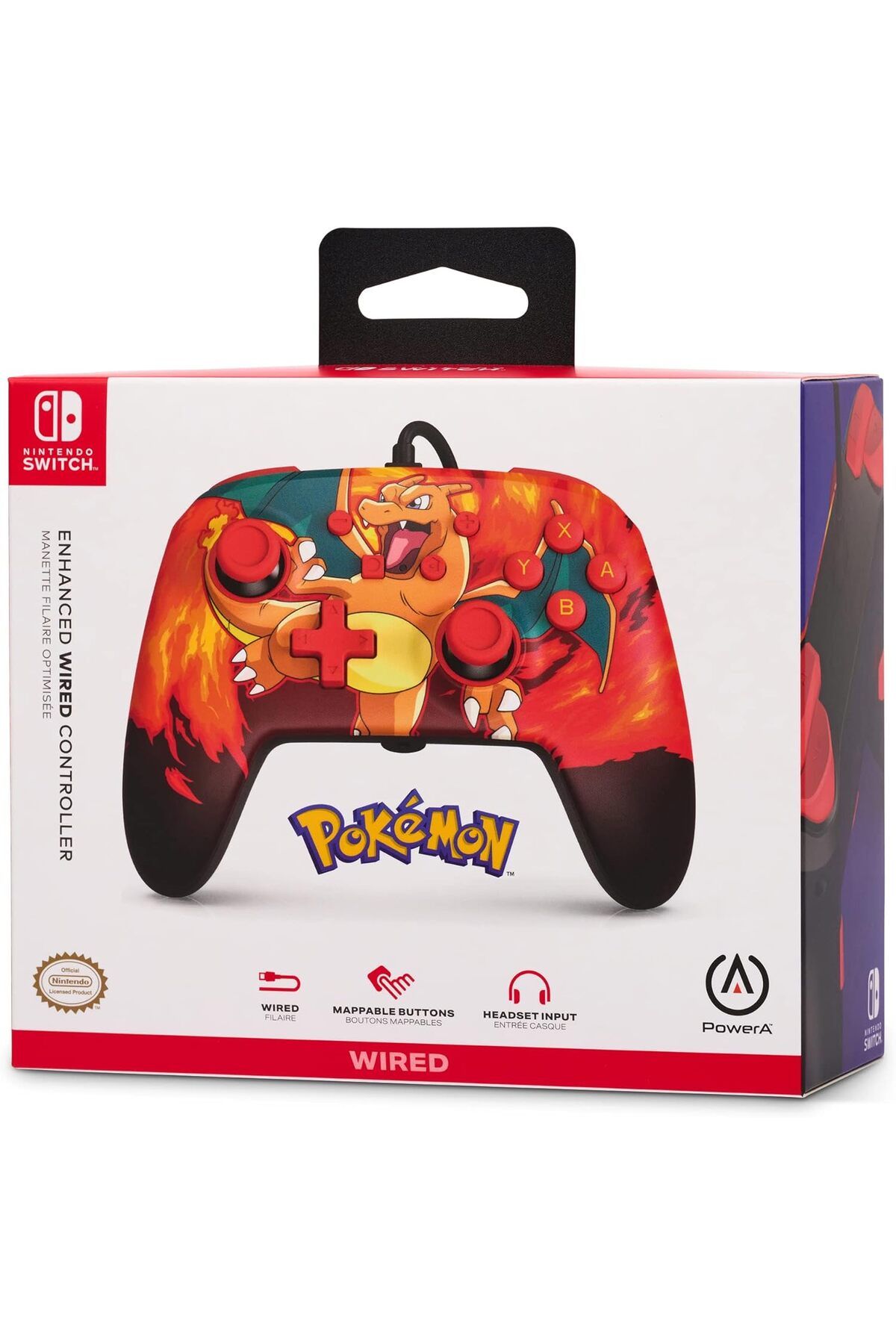 Powera-Nintendo Switch - Enhanced Wired Game Controller, Charizard Vortex 3