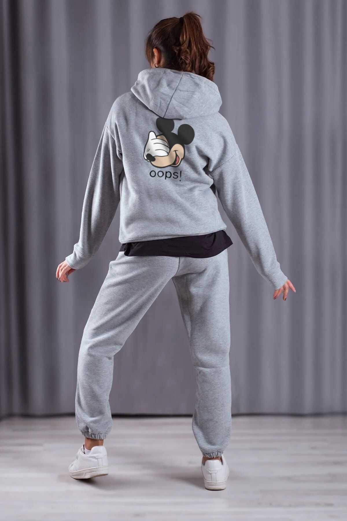 AY MONTANA-LUNAVISTA Micky Printed Hooded Sweatshirt Bottom Top Tracksuit Set 3
