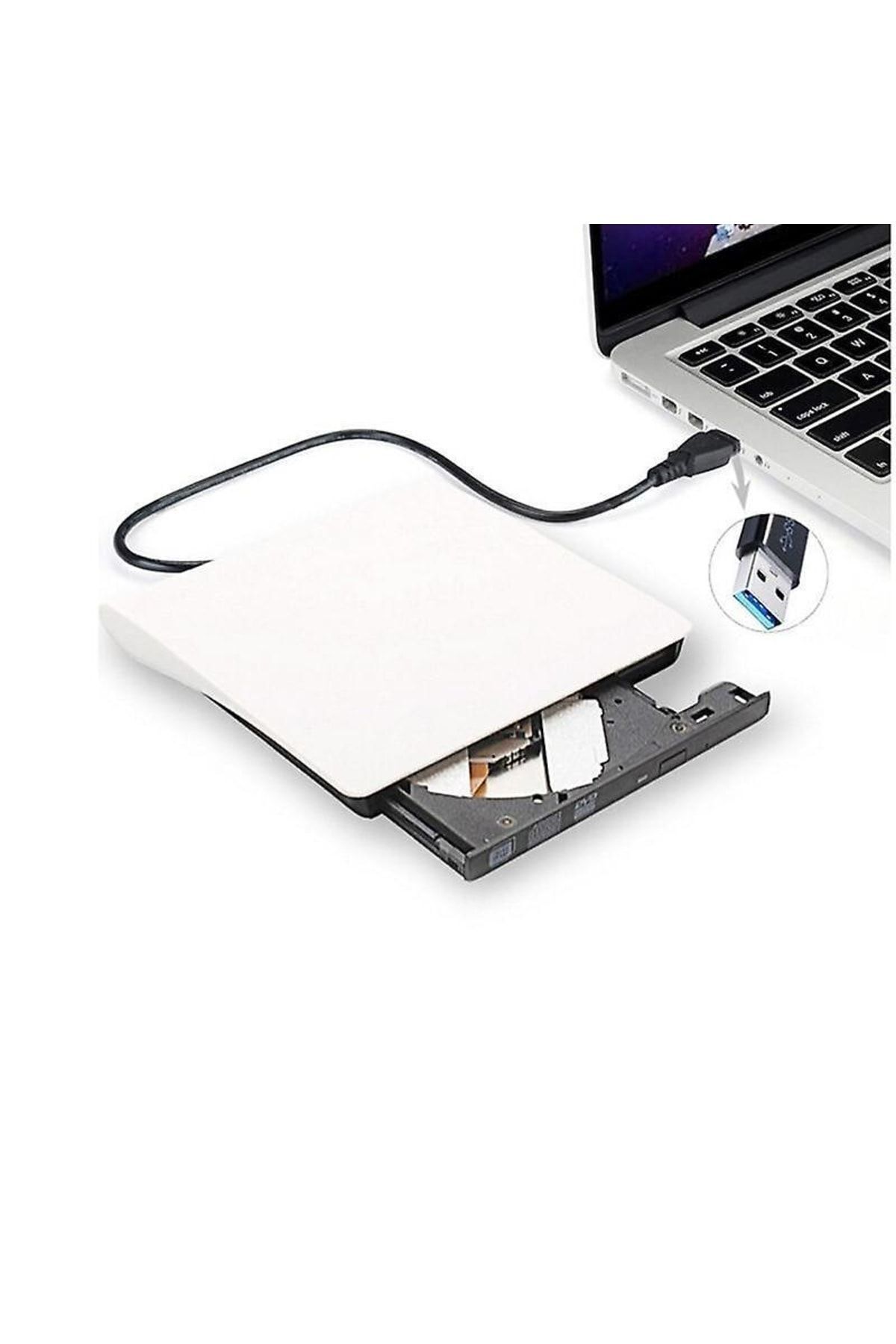ALFASİS Pop-up Usb 3.0 Harici Dvd-rw Optik Sürücü Beyaz
