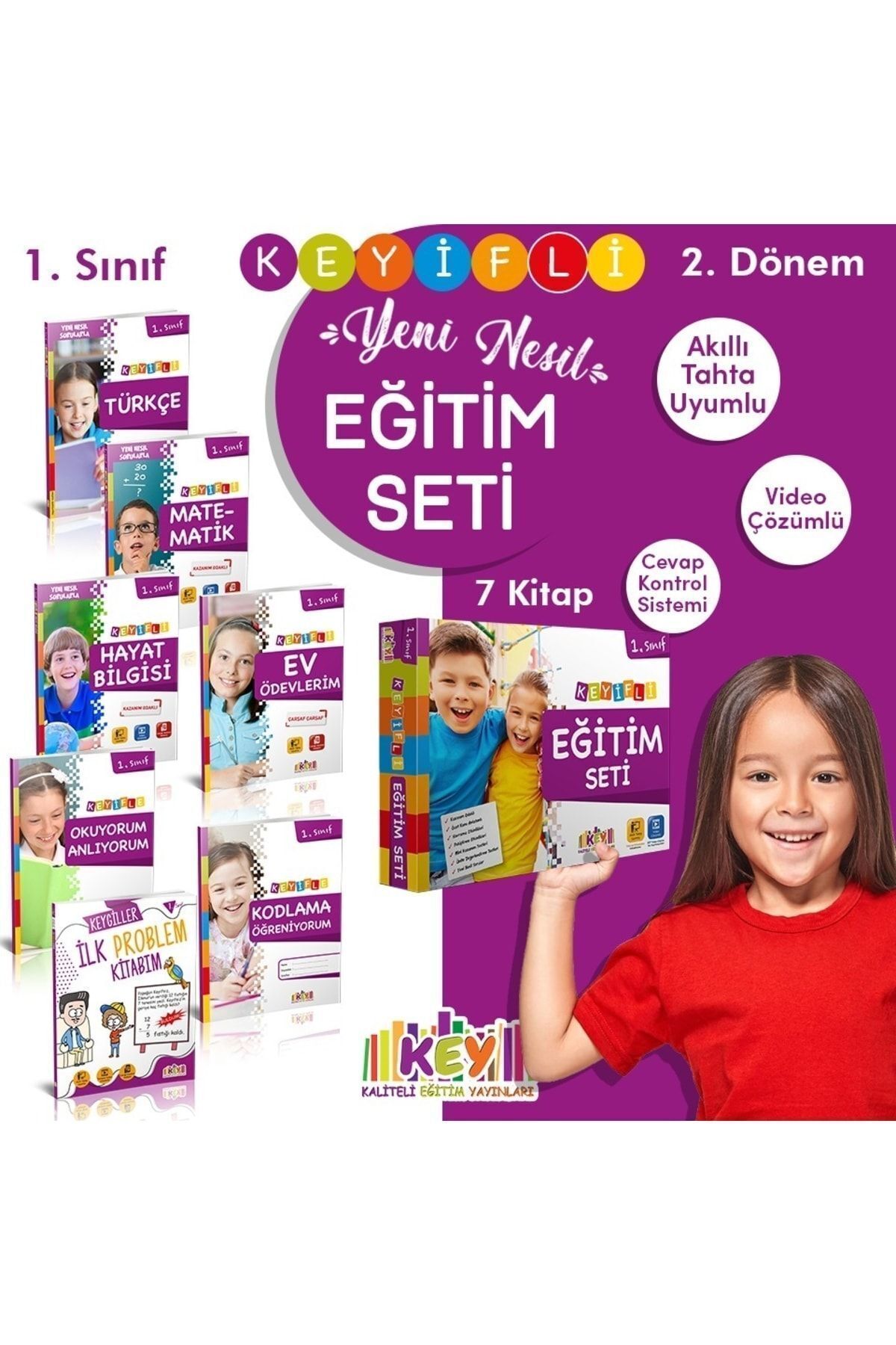 Kaliteli Eğitim Yayınları 1. Sınıf Keyifli Eğitim Seti (2. Dönem