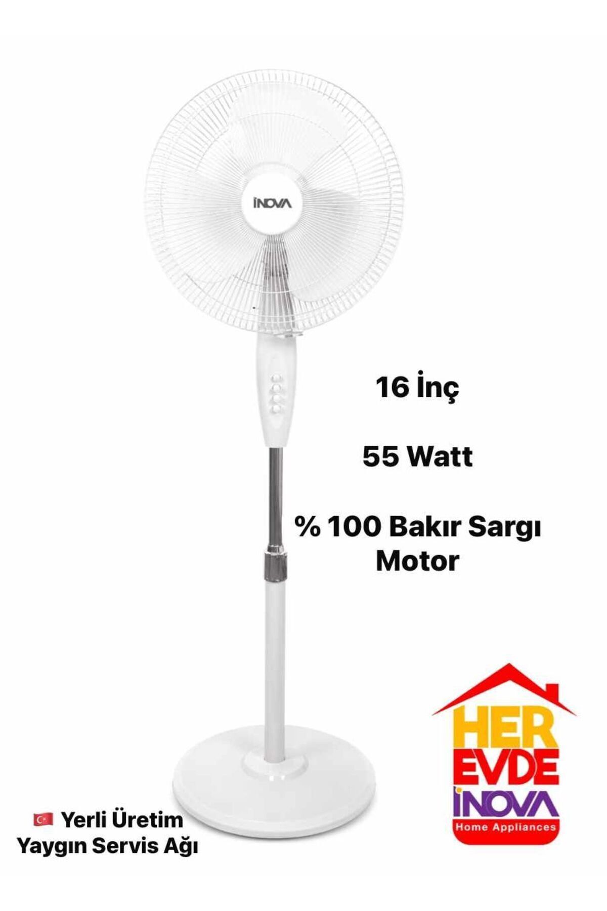 İnova VATİLATÖR AYAKLI SOĞUTUCU SERİNLETİCİ BORA 16 İNÇ 3 KANATLI