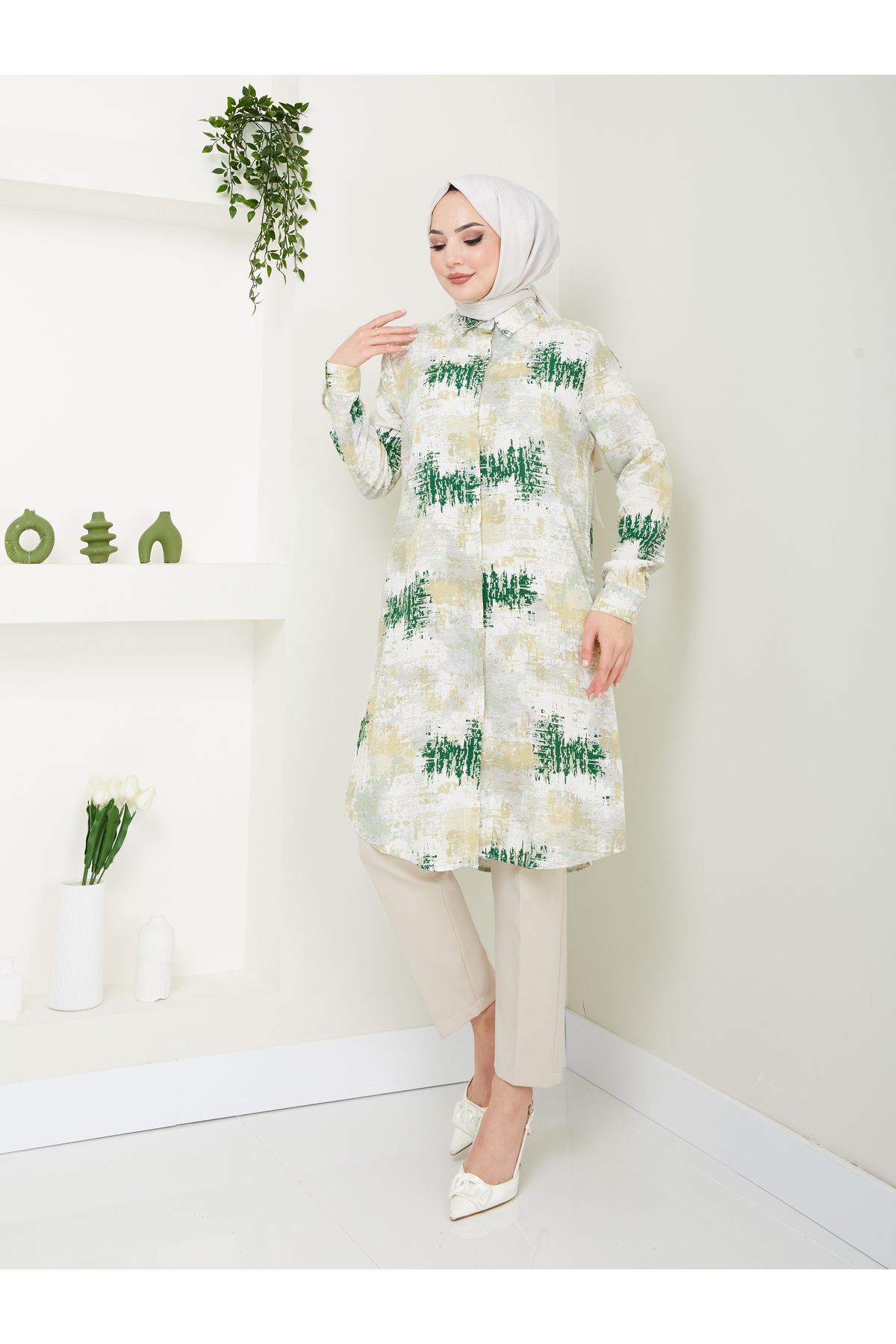 Kirazgym-Viscose Patterned Tunic - Color Detailed 3