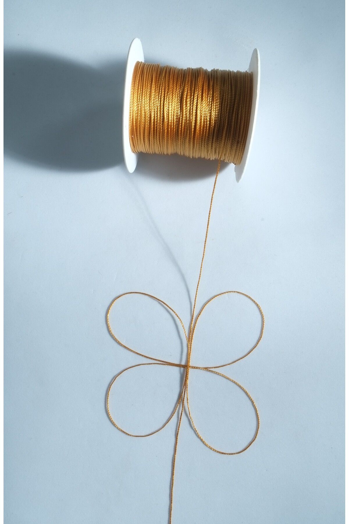 0.6 Mm 100 Meter Rosary Thread Dark Gold Yellow