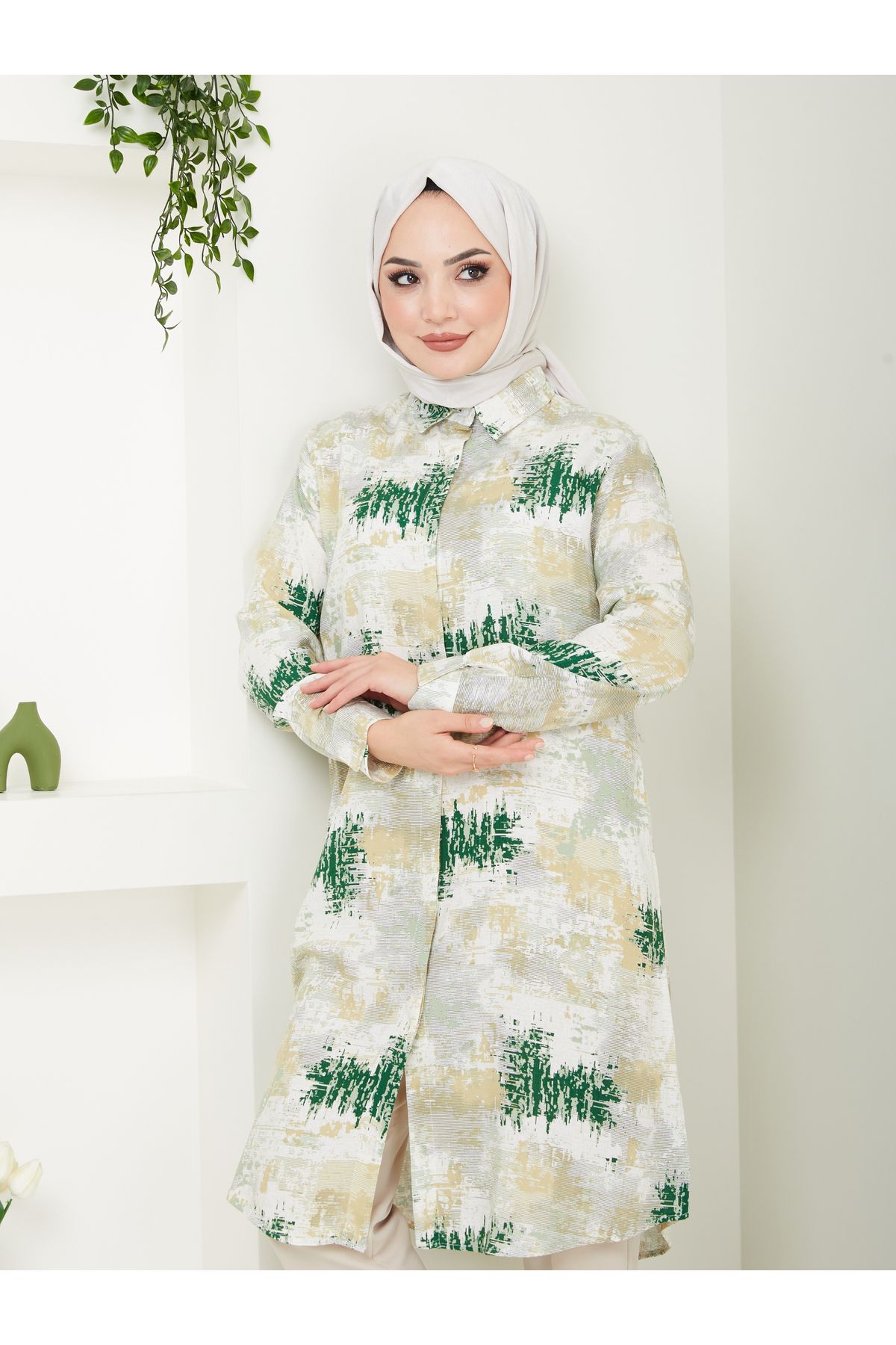 Kirazgym-Viscose Patterned Tunic - Color Detailed 7