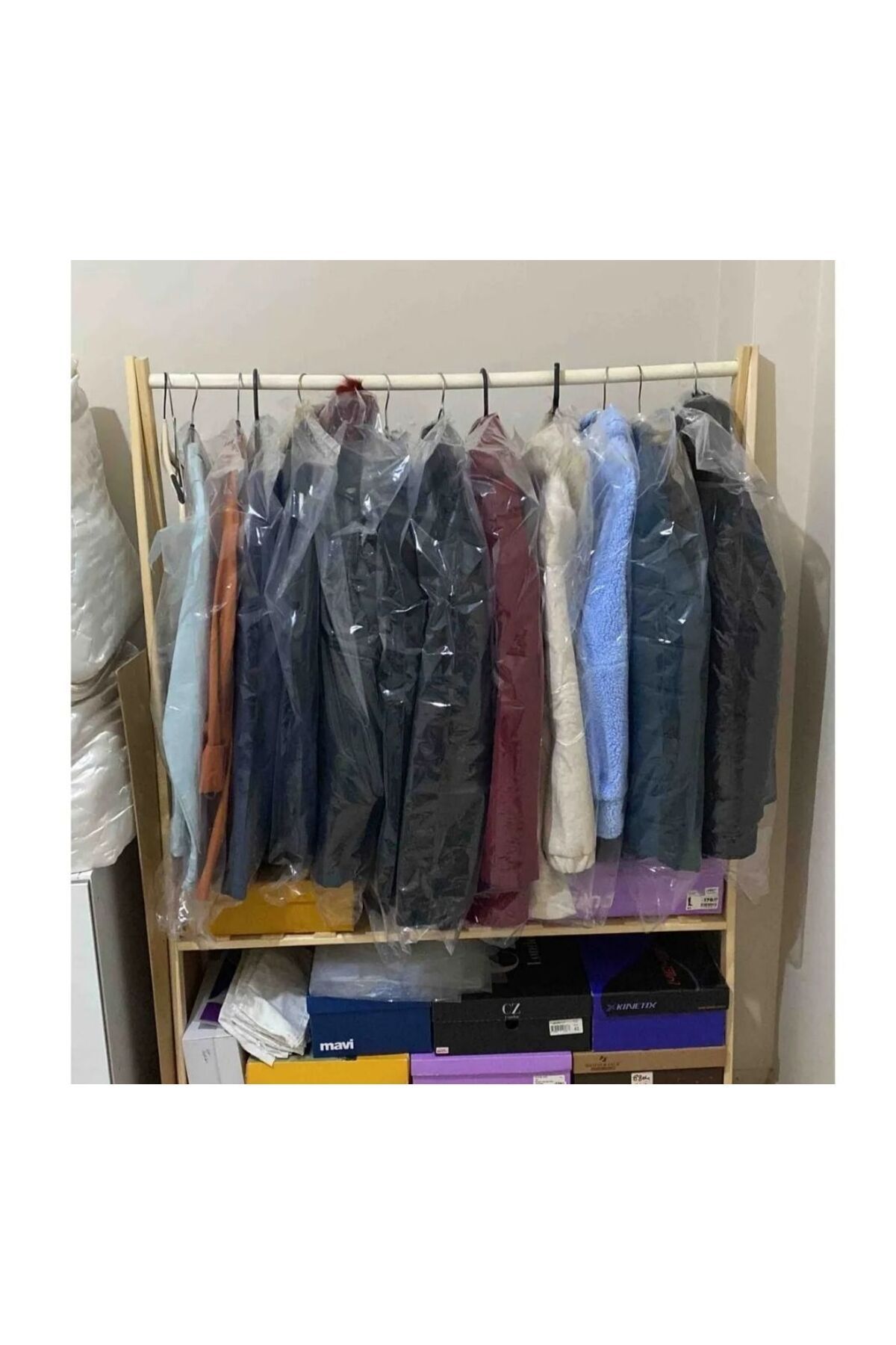 Takım Elbise Poşeti , 15 Adet, 60*90 Cm, Askı Deliksiz Çok Amaçlı Elbise Ve Eşya Taşıma Torbası