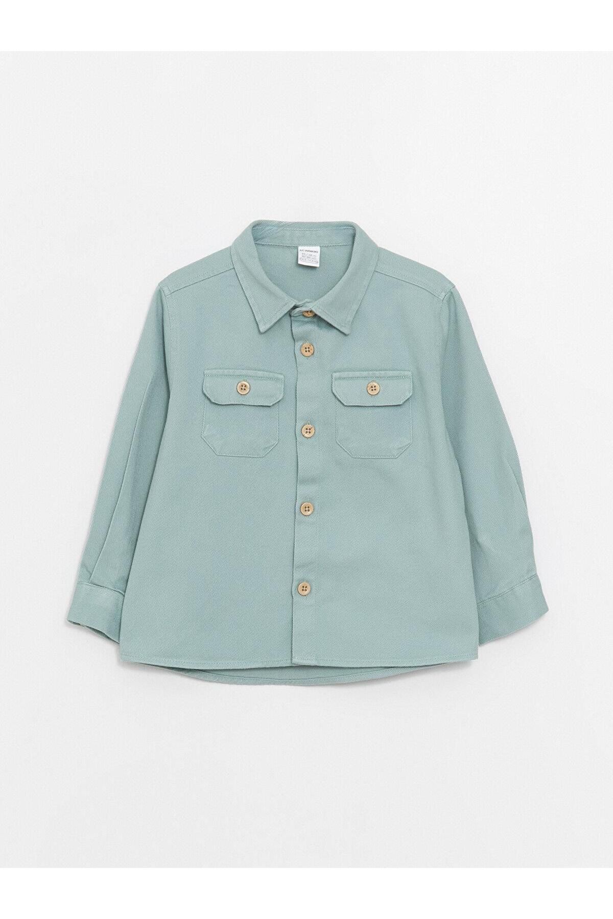 LC Waikiki LCW baby Uzun Kollu Basic Erkek Bebek Gömlek fotoğrafı 2 (önizleme)