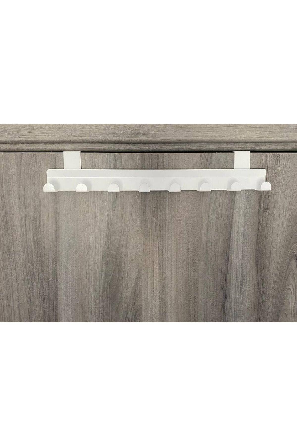 Metal Beyaz Amerikan Kapı Arkası Askılık Organizer Askılık Ve Mutfak Banyo Kapı Arkası Askılık Mt60b