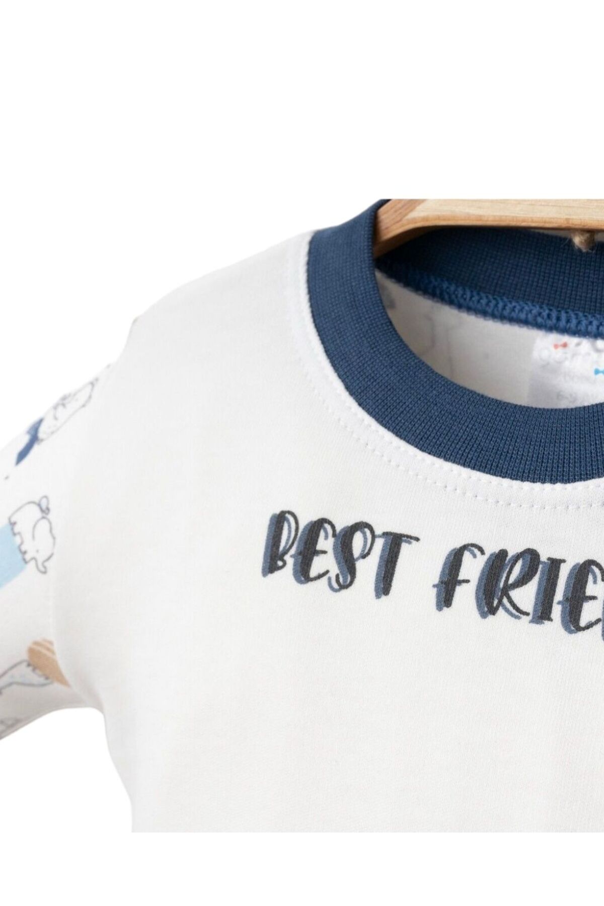 Gümüş Bebe Fil Desenli Pijama Takımı fotoğrafı 3 (önizleme)