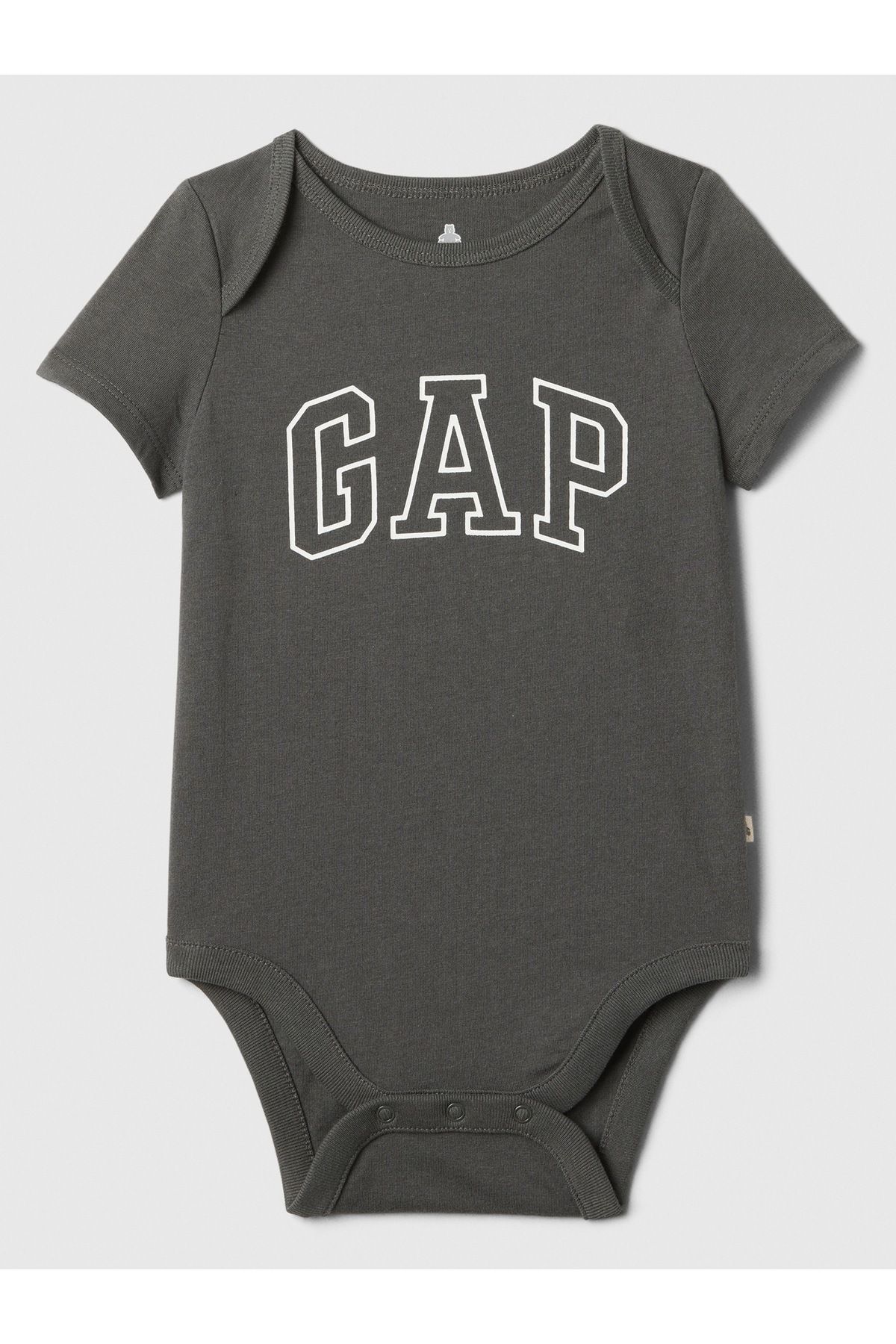 GAP Baby Boy Темно-серое боди с логотипом Gap 402564