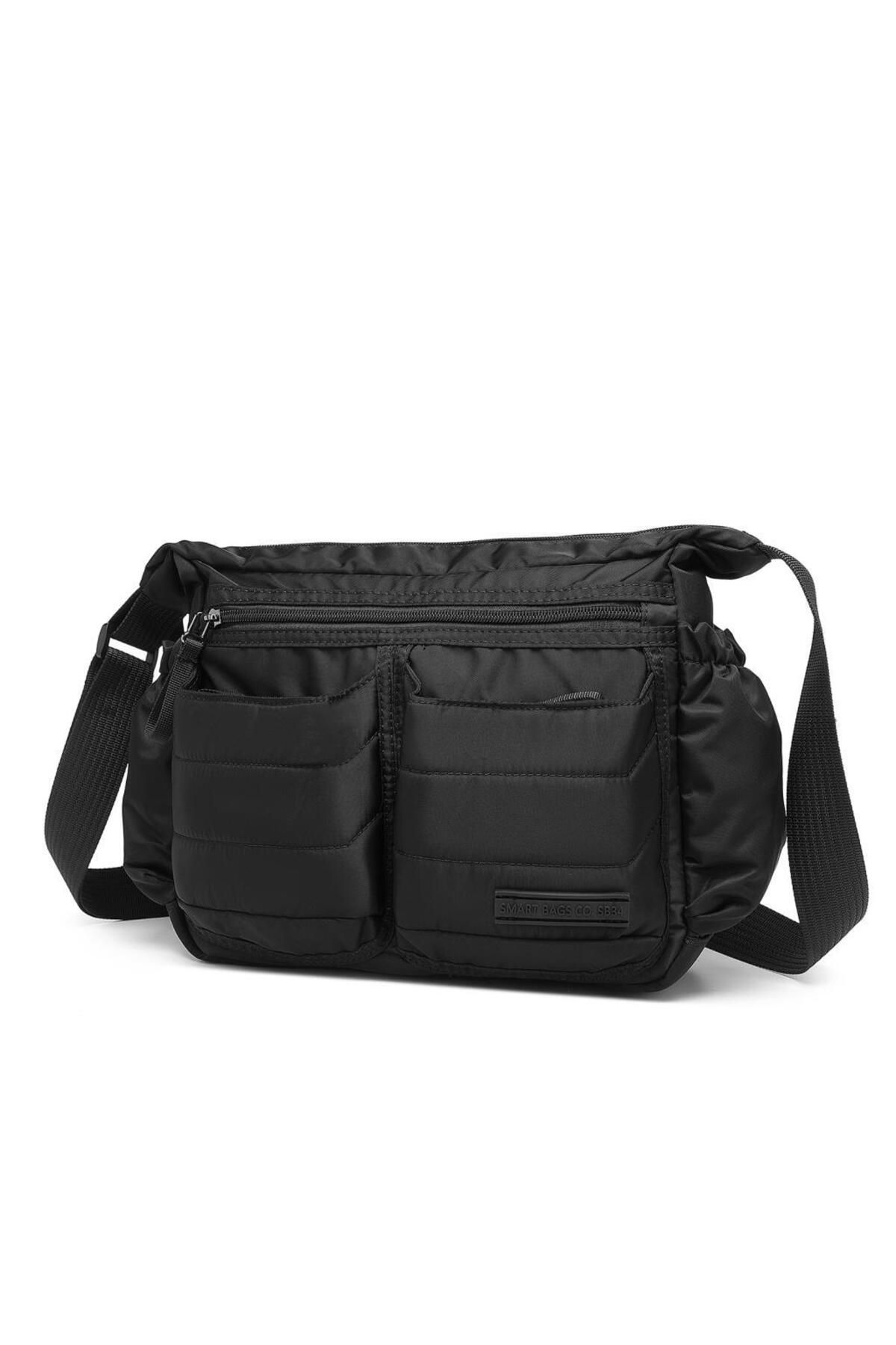 Smart Bags Yumuşak Kumaş Askılı Postacı Kadın Çantası - Siyah