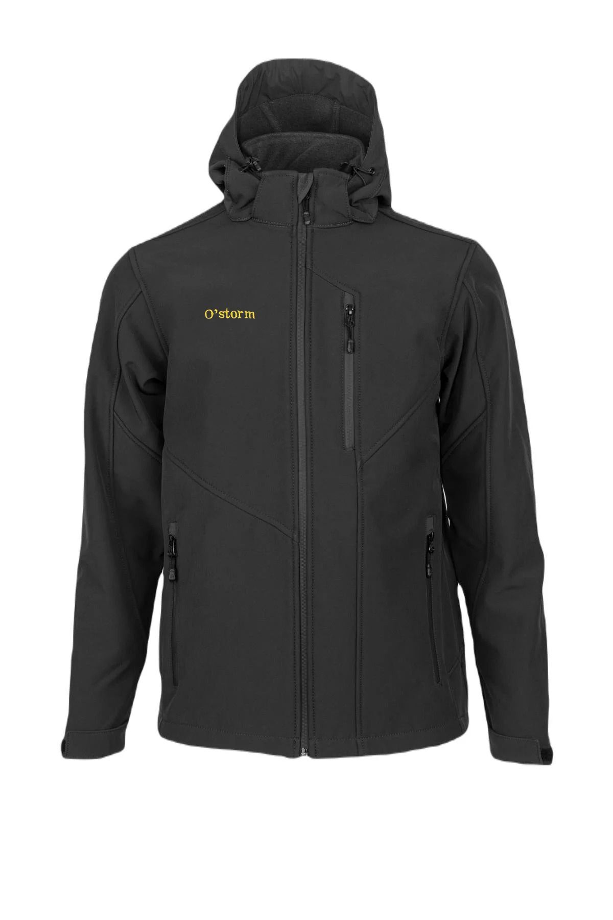 Lıonel Black Color Men's Softshell Coat Jacket 95% Polyester, 5% Elastane