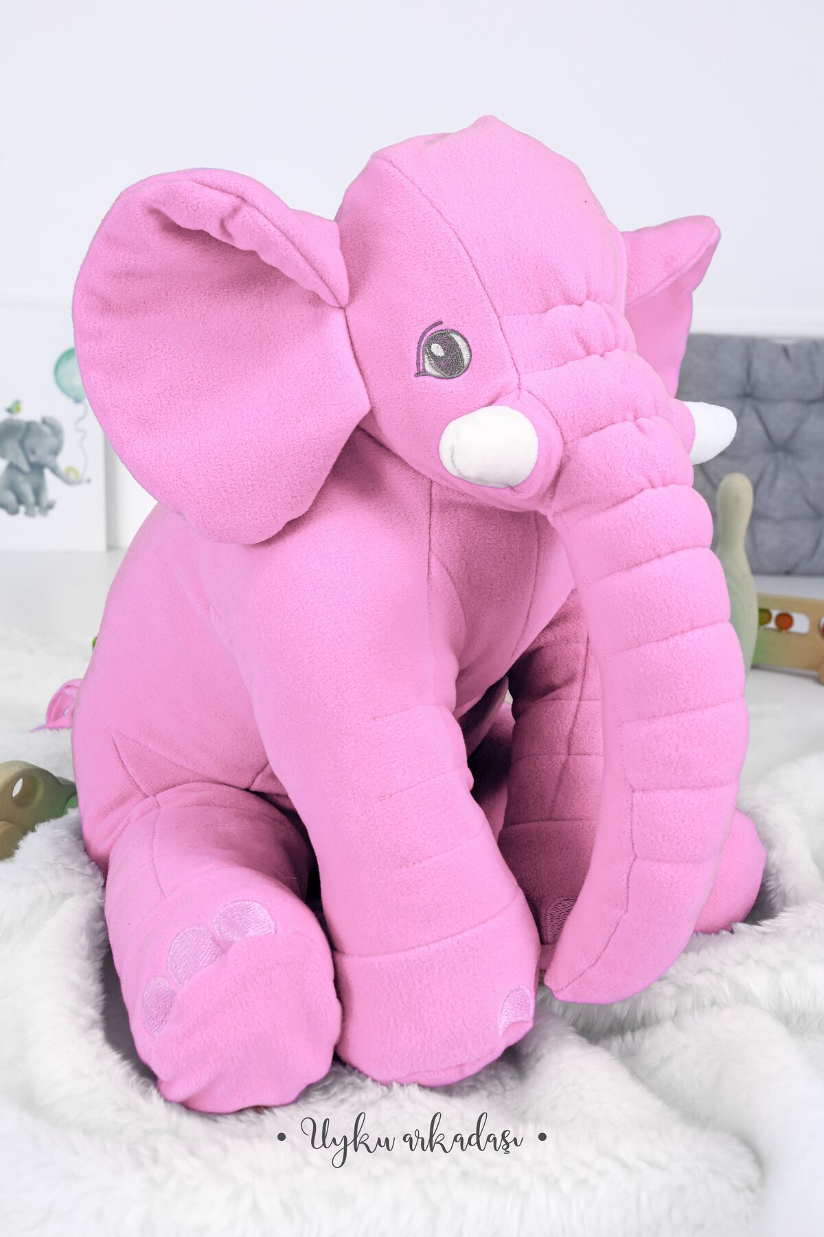 My Giant Sleeping Friend Elephant Pink Jumbo Size