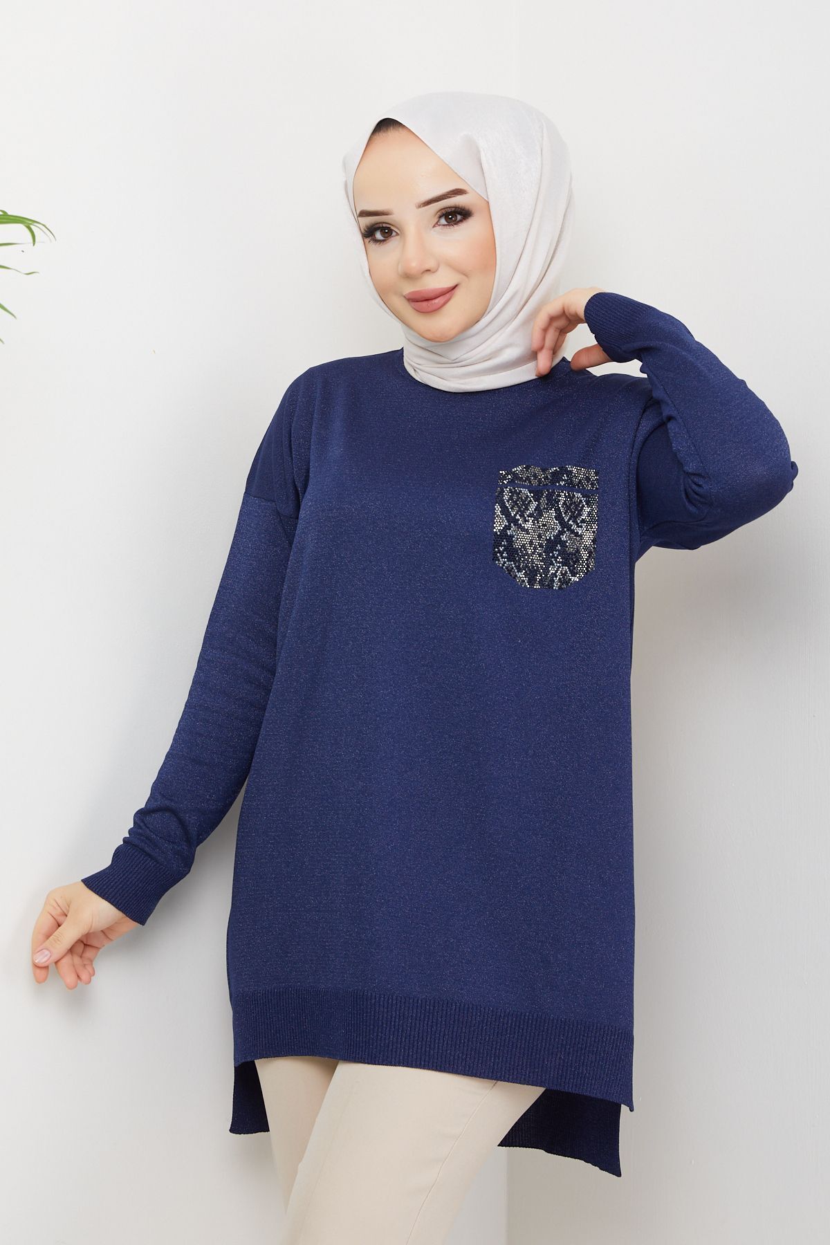 Cotton Boutique Женская трикотажная туника с мерсеризованным люрексом pmk255