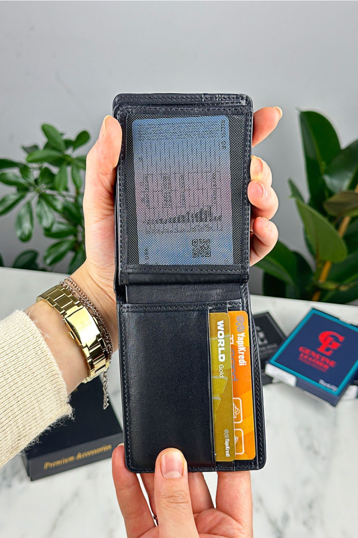 کیف پول مردانه مشکی debbah | MLCzdn اورجینال - تصویر 6