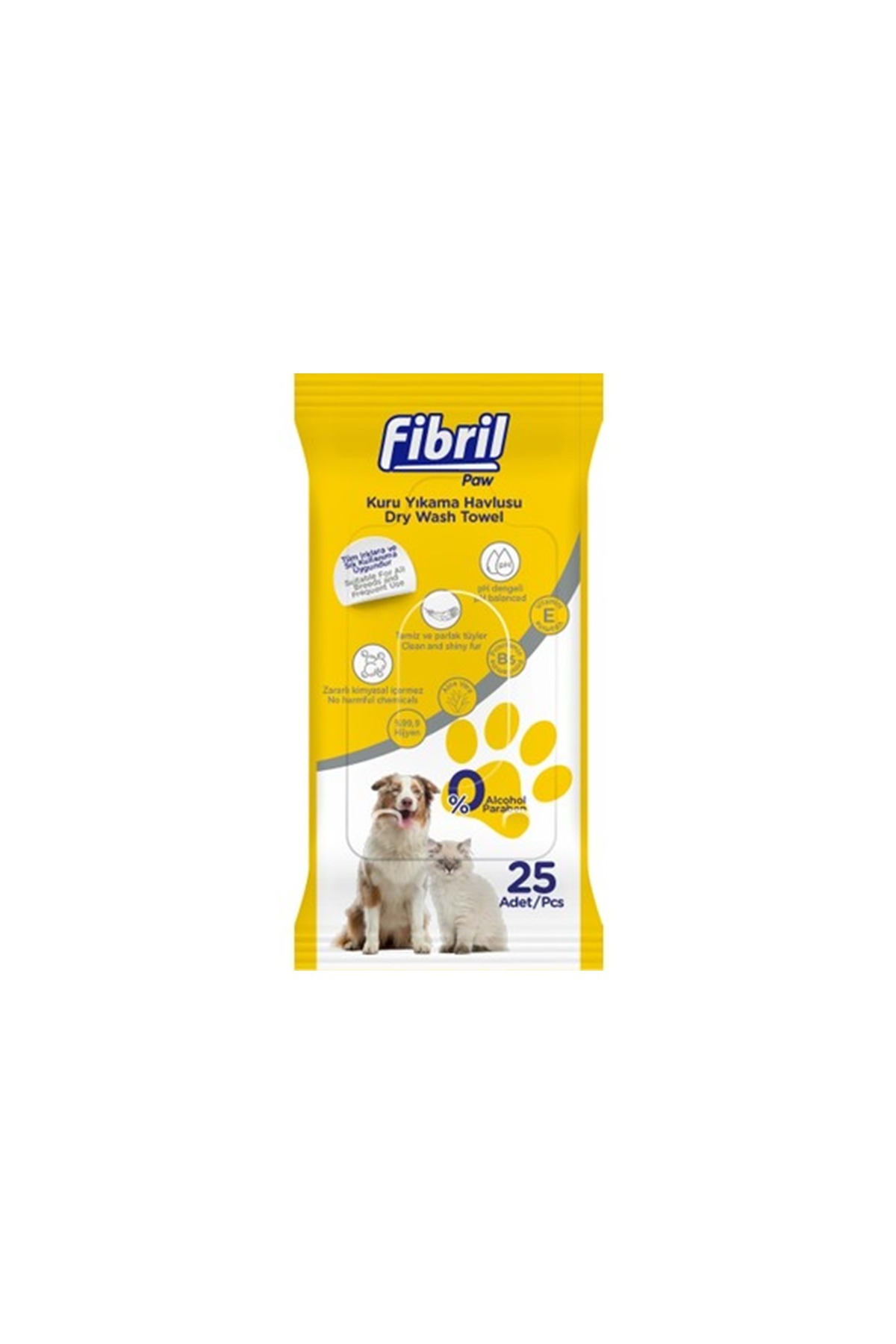Fibril Evcil Hayvan Kuru Yıkama Havlusu