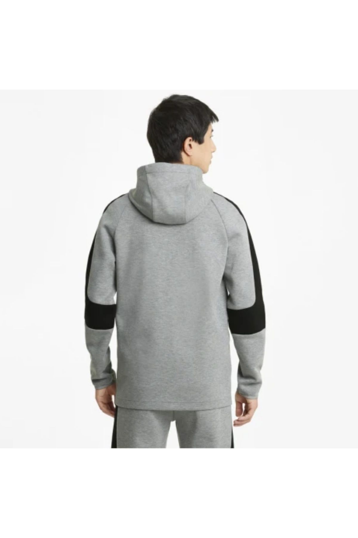 Puma-Mikina Erkek Koyu Gri 585812-07 Evostrıpe Core Fz Hoodie 4