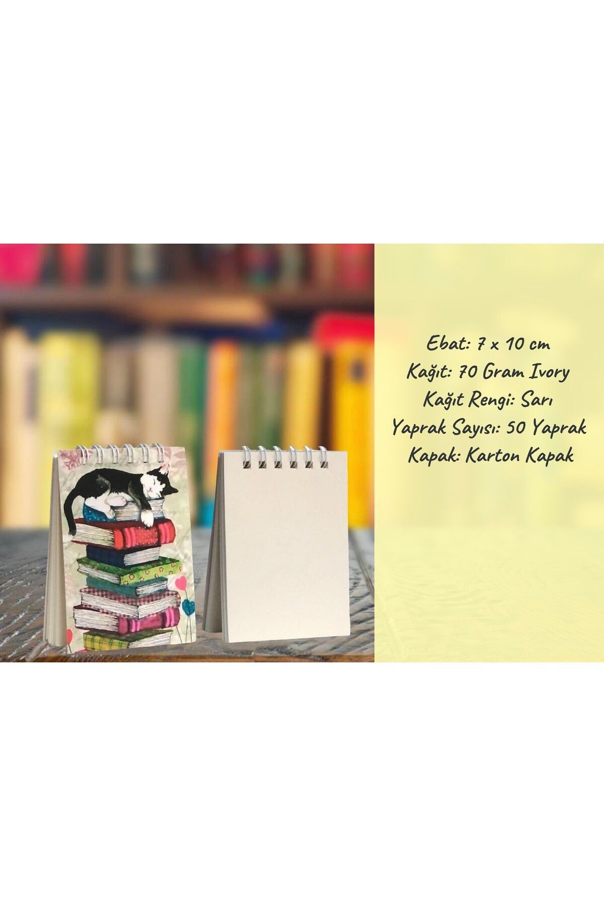 Pagos Yayınları-Mini Notebook A7/50 Sheets/Carton Cover/70 gr.Concept Notebook 4