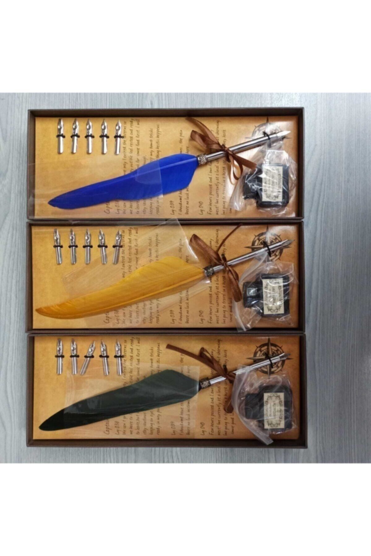 HEPBİMODA-Divit Inkwell Set Feather Pen Set and Special Design Notebook Set 4