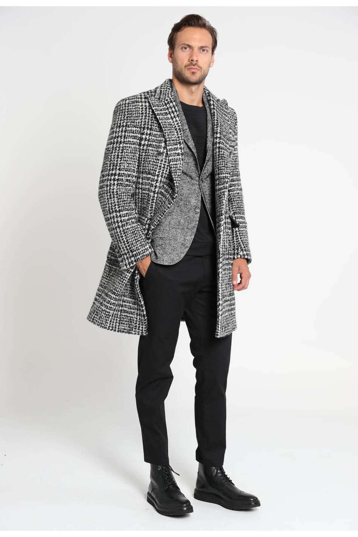 Lufian  Palermo Erkek Palto Siyah - Görsel 2