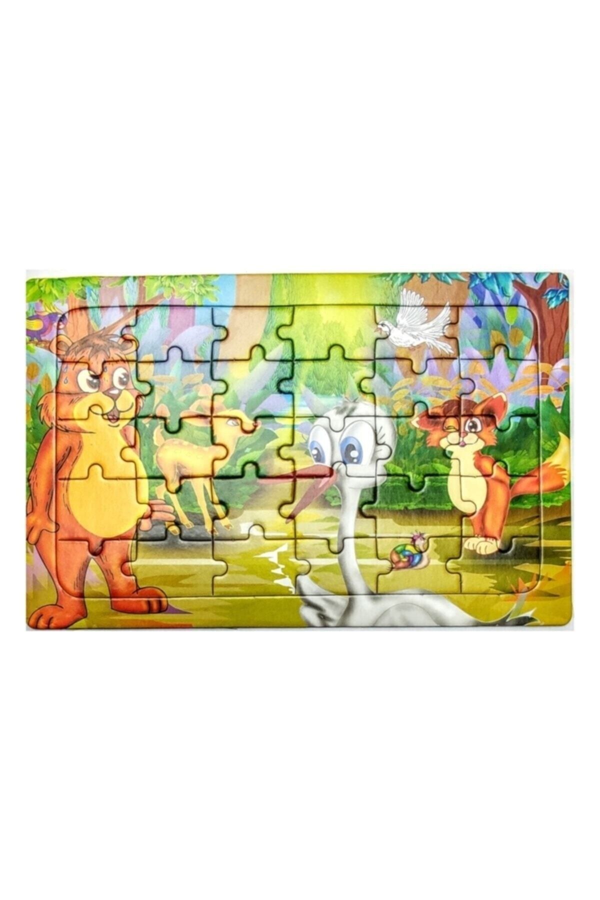 TURKAFONE 4 Adet Çocuk Eğitici Yapboz Çocuk Puzzle - 30 Parça Renkli Hayvanlar Alemi fotoğrafı 3 (önizleme)