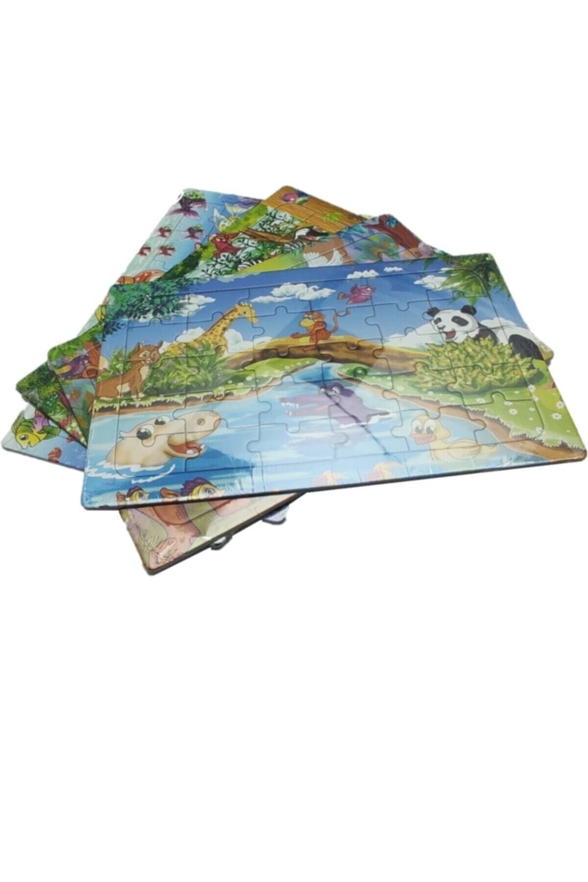 TURKAFONE 4 Adet Çocuk Eğitici Yapboz Çocuk Puzzle - 30 Parça Renkli Hayvanlar Alemi fotoğrafı 6 (önizleme)