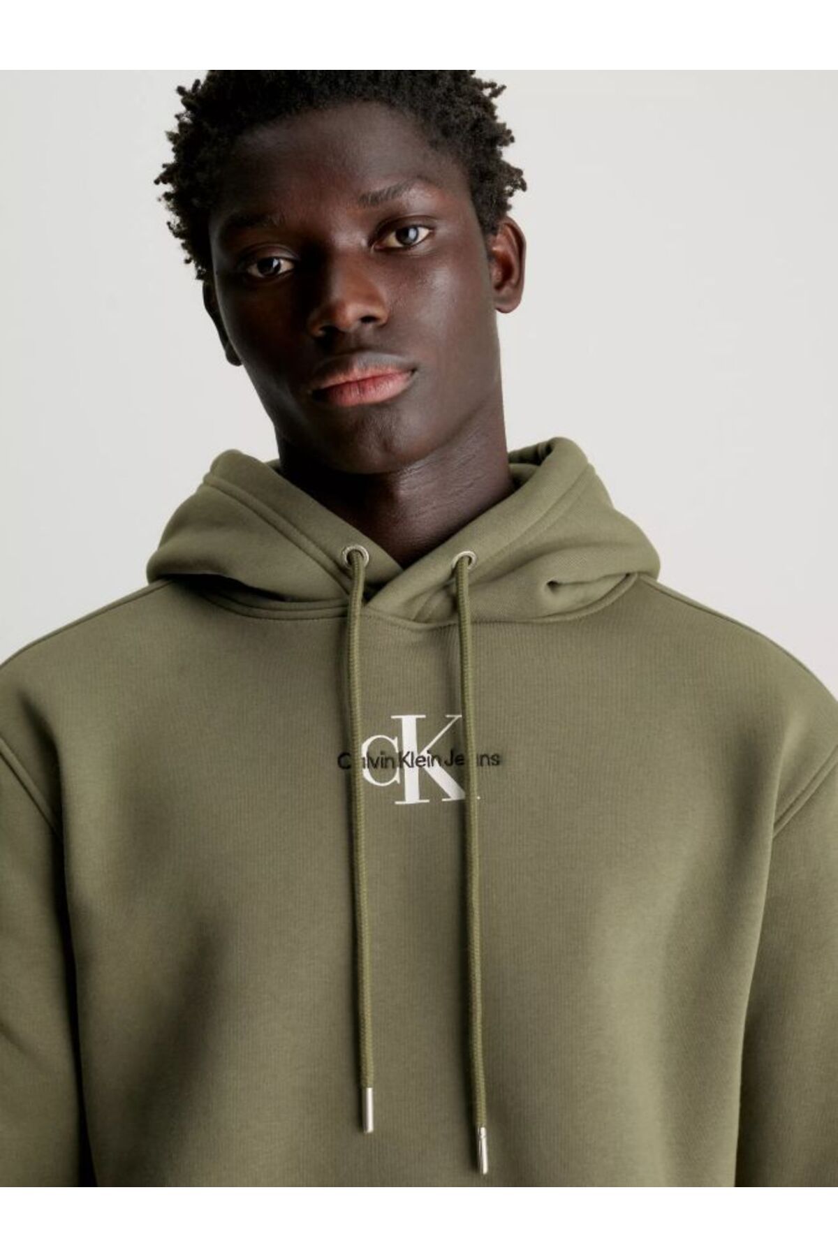 سویشرت سبز مردانه پیراهن یقه دوچرخه اورجینال Calvin Klein