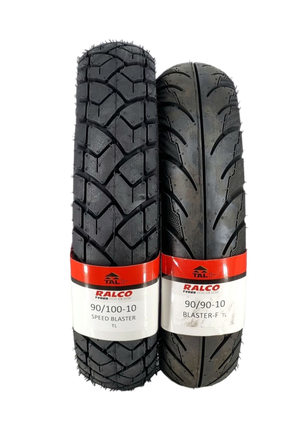 RALCO TYRES 90/100-10 VE 90/90-10 (TUBELESS - DUBLEKS) MOTOSİKLET LASTİK TAKIMI SPEEDBLASTER+F