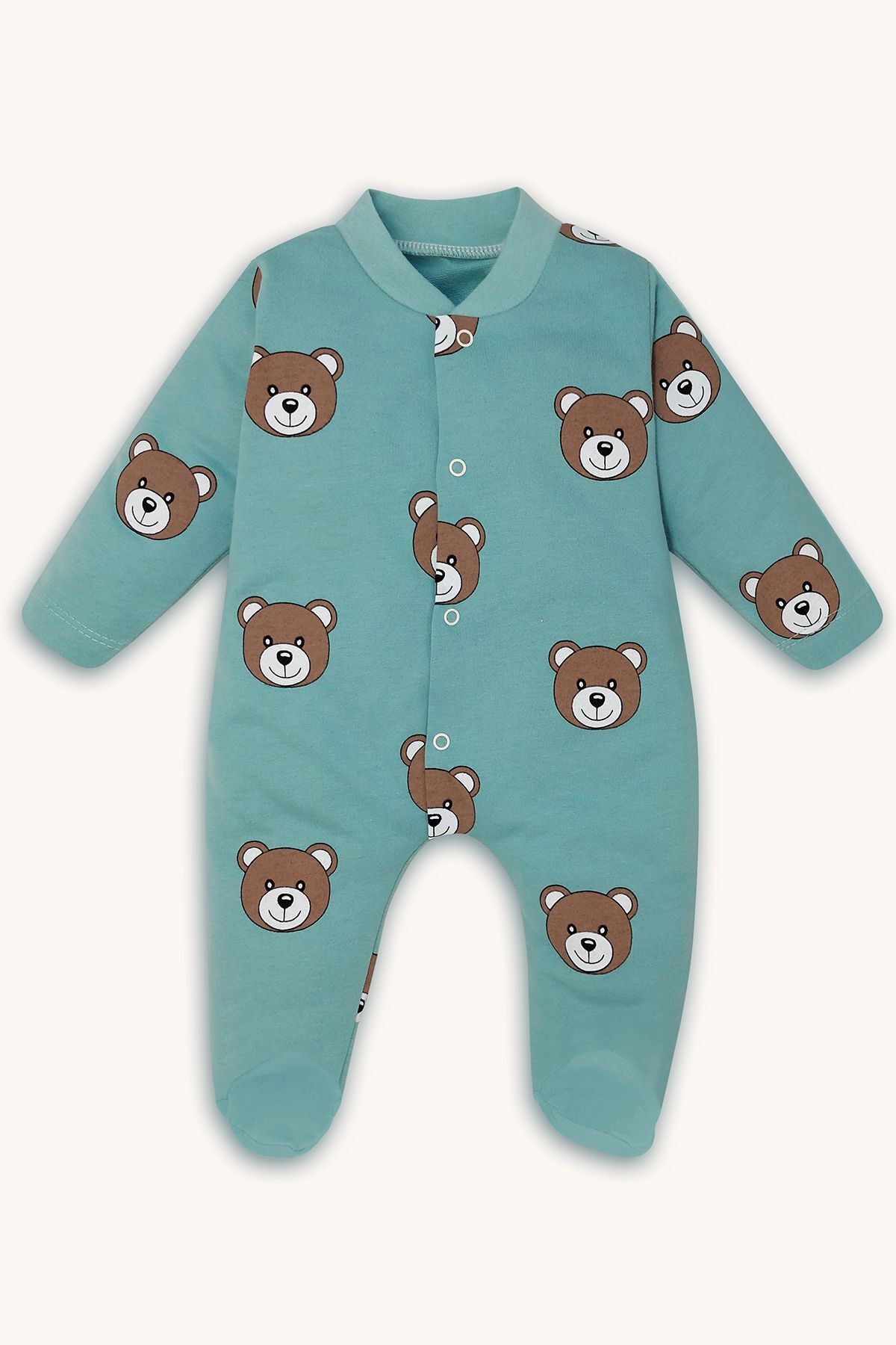 bebizu Kendinden Patikli Ayıcık Ve Safari Desenli 2li Tulum fotoğrafı 2 (önizleme)