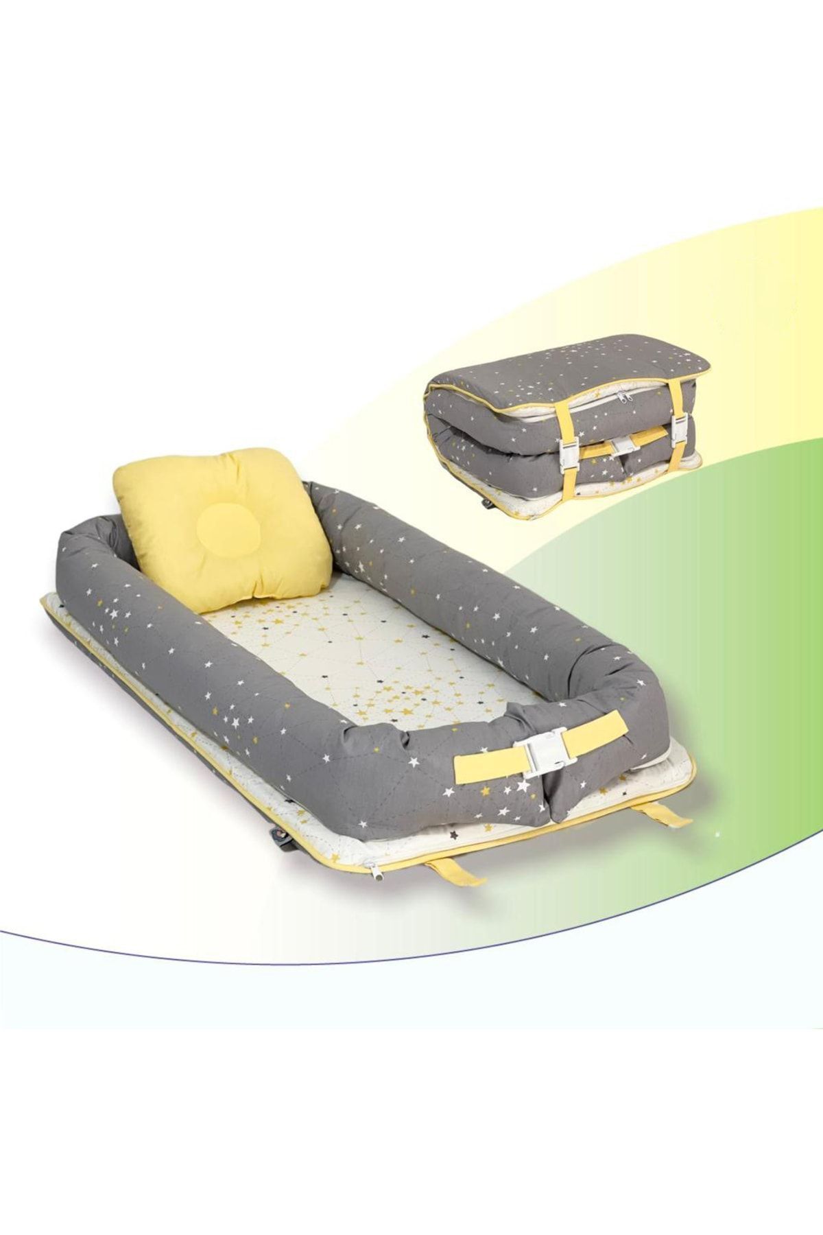 ebabynest Samanyolu Serisi Gri Katlanabilir Nest