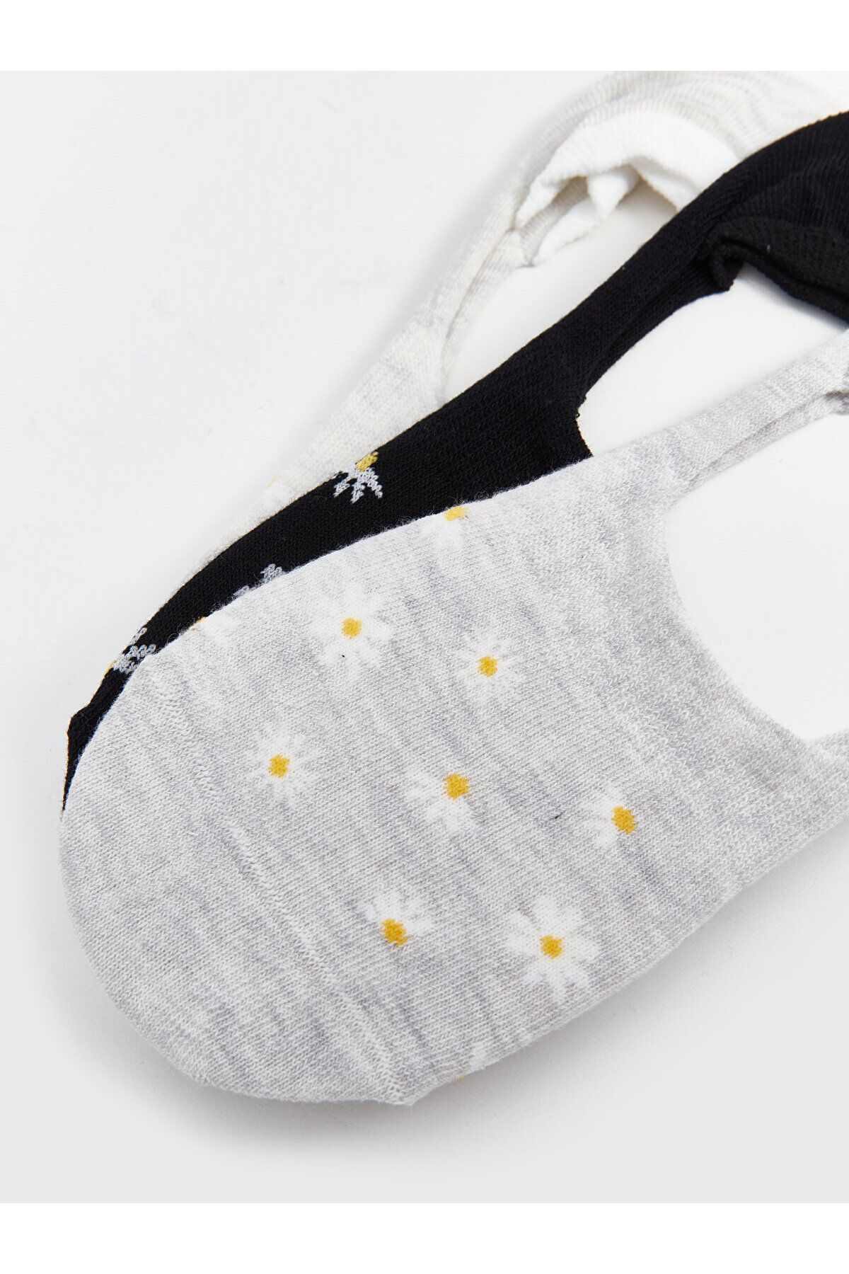 LC Waikiki-LCW DREAM gemusterte Ballerina-Socken für Damen im 3er-Pack 3