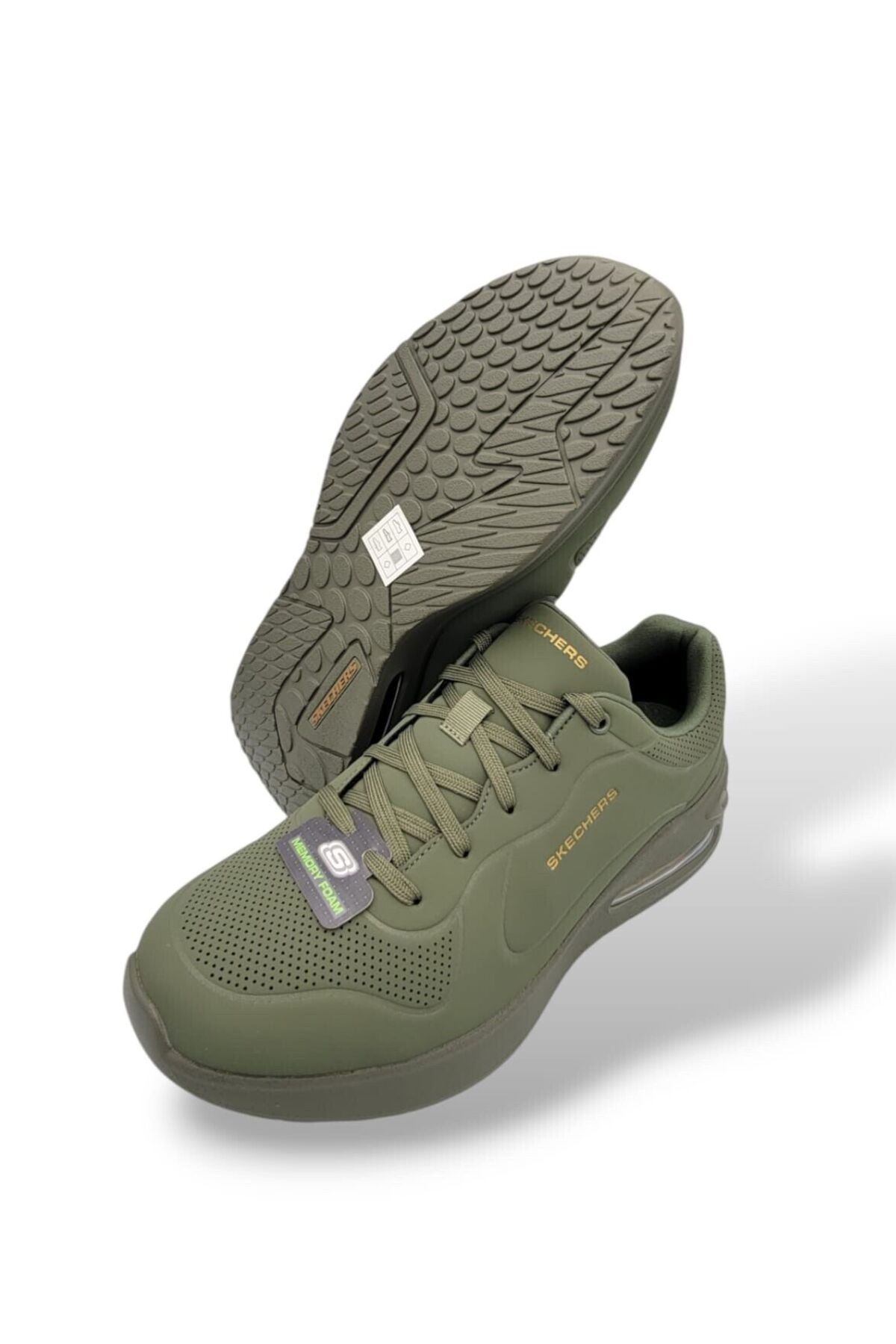 SKECHERS-8790183-OLV Solitair Rubble - Men's Green Sneakers 5