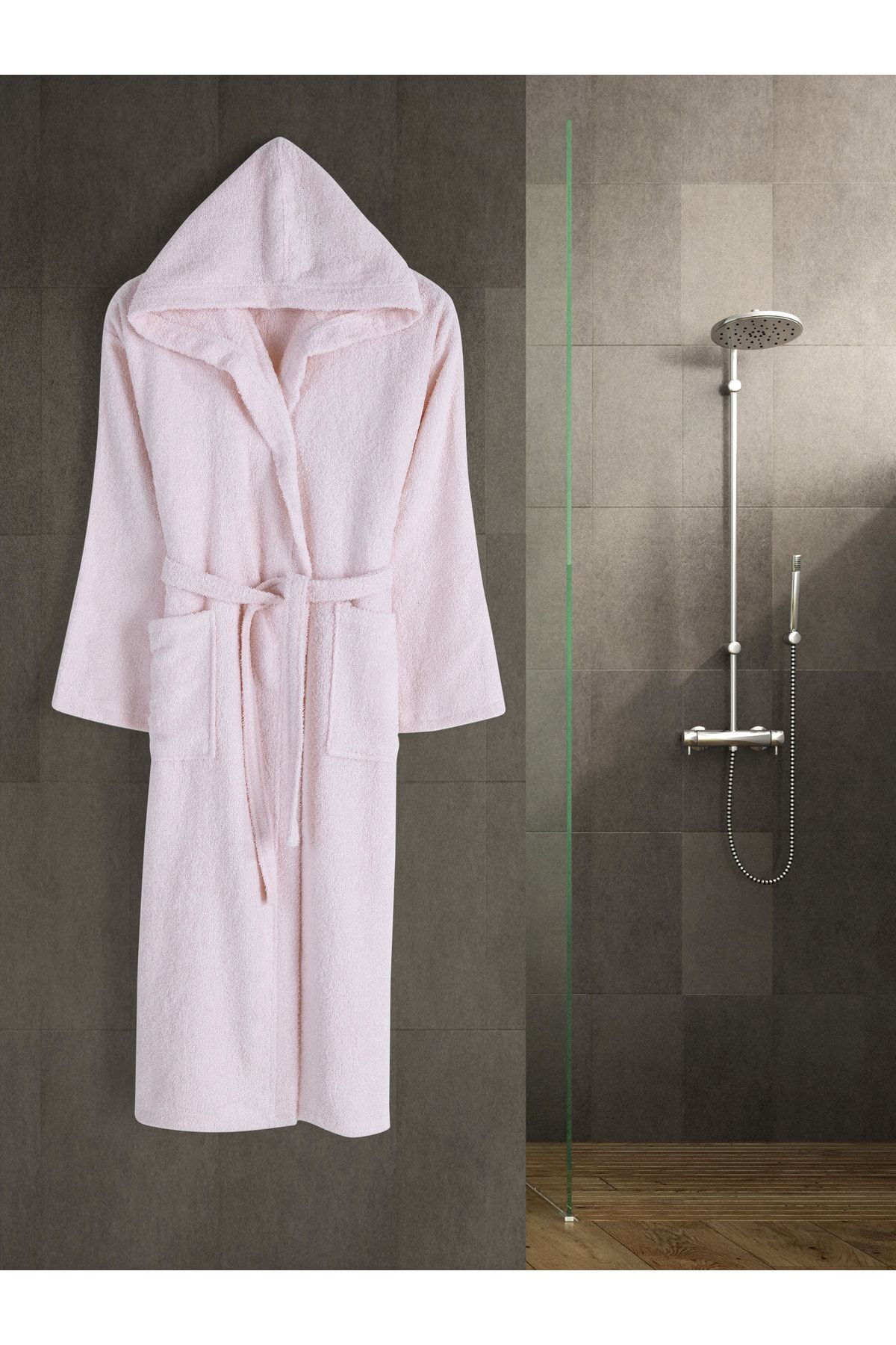 Women's Hooded Curly Bathrobe