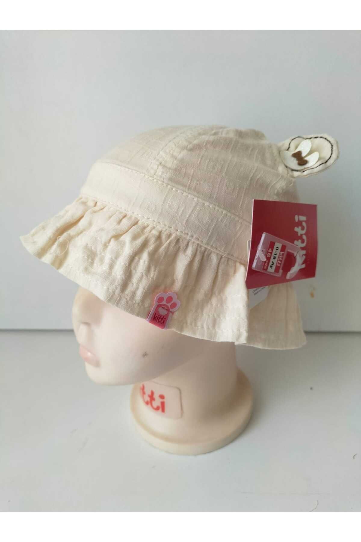 Aware Time Kitti 0-12 Ay Kız Bebek & Çocuk 3 Boyutlu Yazlık Şapka fotoğrafı 2 (önizleme)
