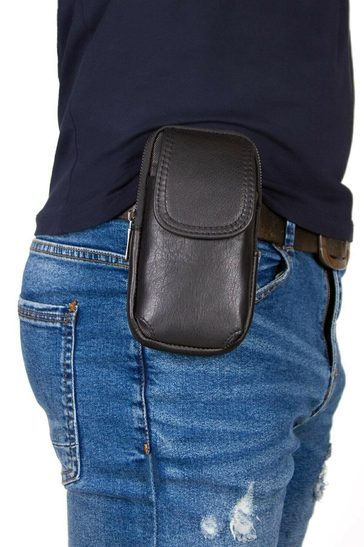 Cerff Leather Clup Genuine Leather Shoulder Strap Magnetic Phone Holder