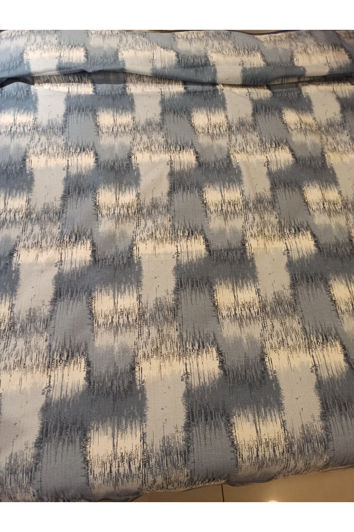 ŞENER HOME-Patchwork Pattern Printed 150x240 CmSingle Single Stiuca - Albastru 4