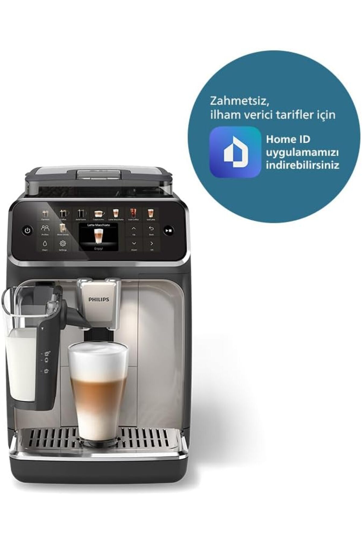 Espresso Makinesi, 5500 Serisi, SilentBrew  20 Sıcak ve Soğuk İçecek, Siyah Krom 5