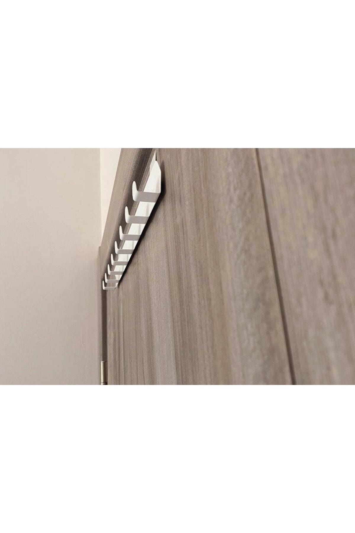 Metal Beyaz Amerikan Kapı Arkası Askılık Organizer Askılık Ve Mutfak Banyo Kapı Arkası Askılık Mt60b