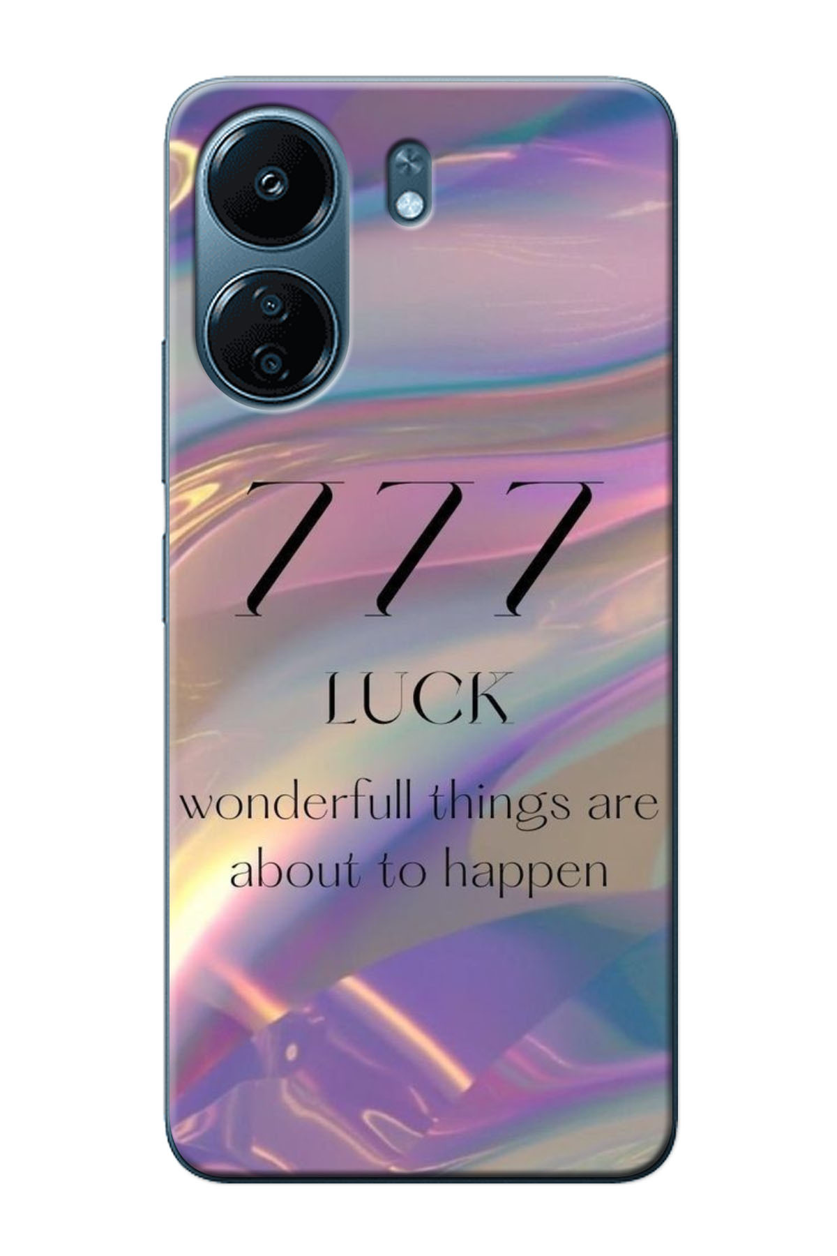 Redmi 13c Compatible 777 Received, Given,Accepted Patterned Transparent Phone Case