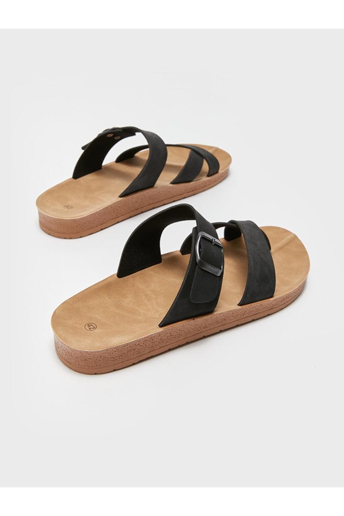 LC Waikiki-Ανδρικές παντόφλες LCW STEPS Suede Look Cross Strap 5