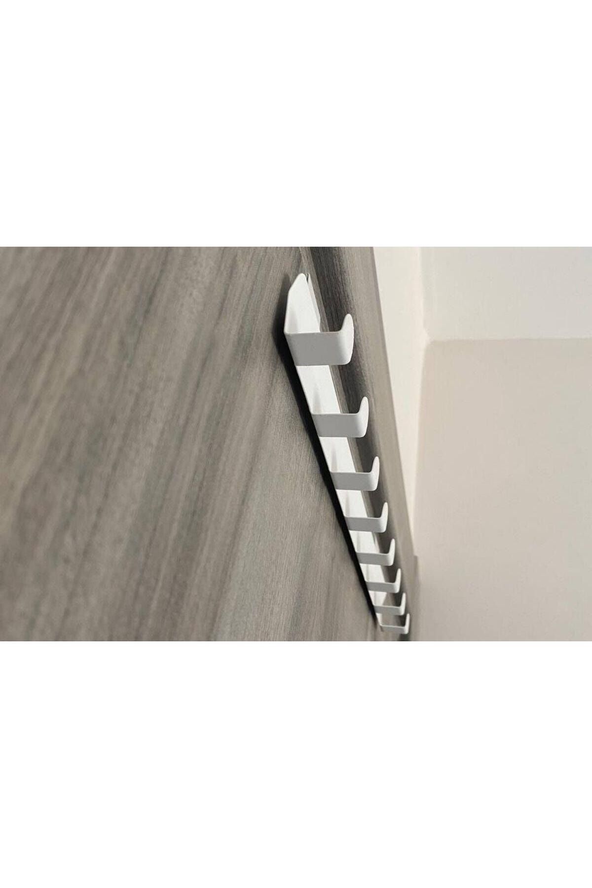 Metal Beyaz Amerikan Kapı Arkası Askılık Organizer Askılık Ve Mutfak Banyo Kapı Arkası Askılık Mt60b