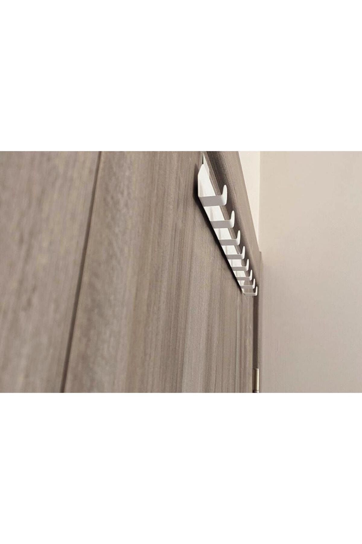 Metal Beyaz Amerikan Kapı Arkası Askılık Organizer Askılık Ve Mutfak Banyo Kapı Arkası Askılık Mt60b