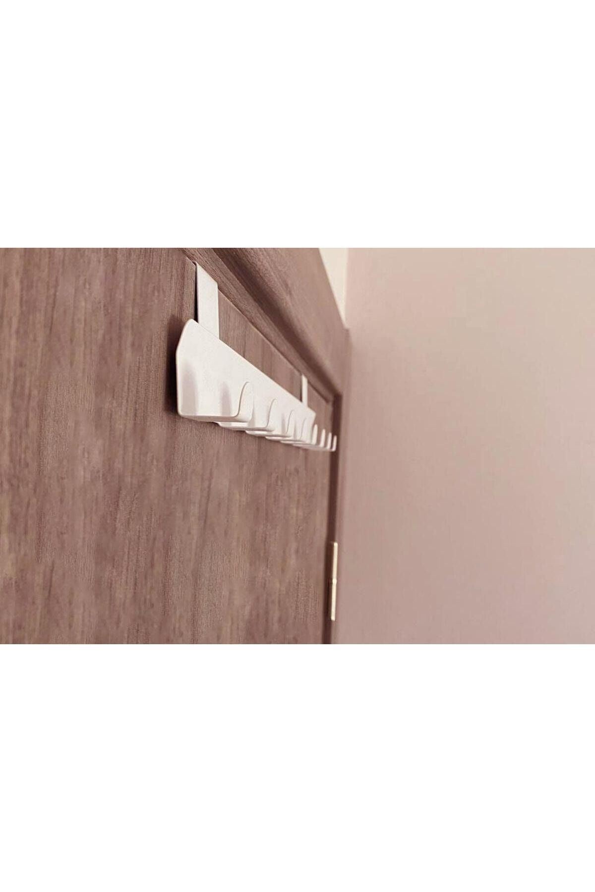 Metal Beyaz Amerikan Kapı Arkası Askılık Organizer Askılık Ve Mutfak Banyo Kapı Arkası Askılık Mt60b