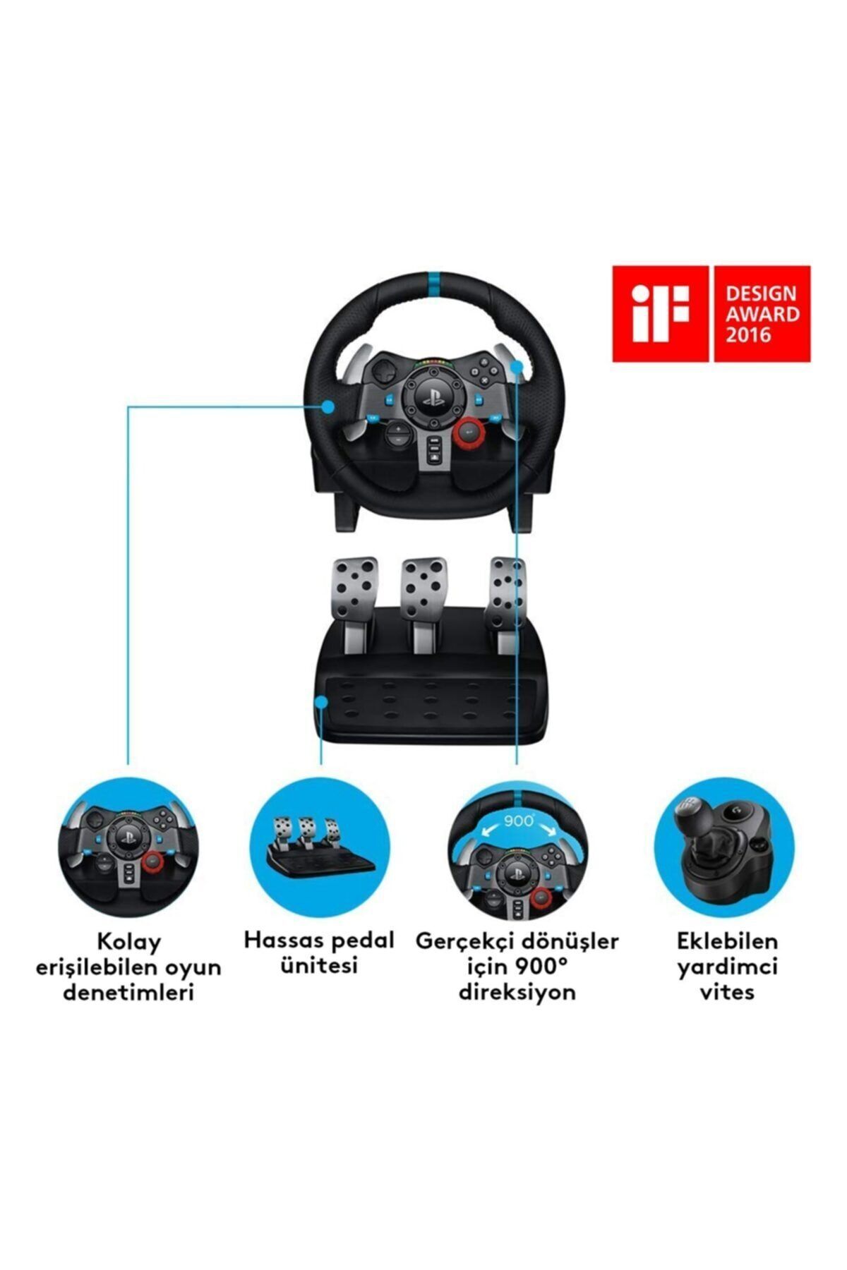 G29 Yarış Direksiyonu Driving Force Ps5/ps4/ps3/pc Uyumlu 4