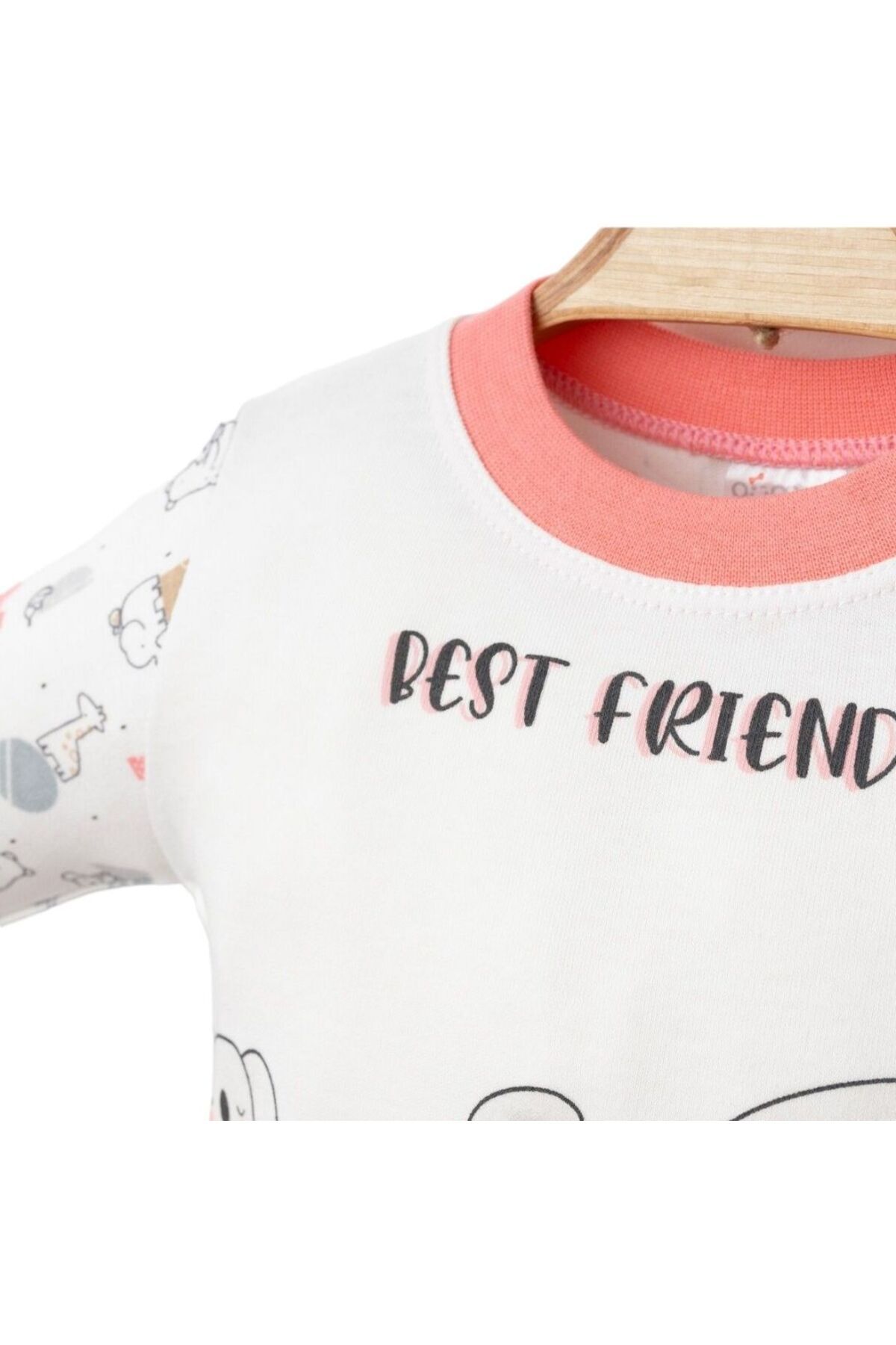 Gümüş Bebe Fil Desenli Pijama Takımı fotoğrafı 2 (önizleme)