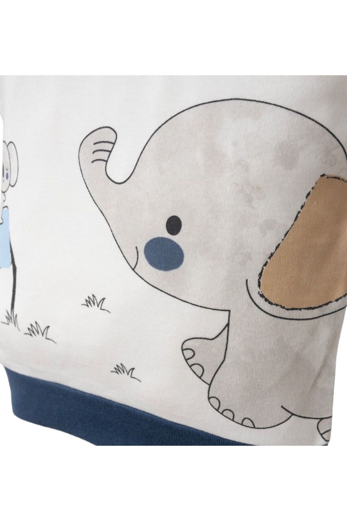 Gümüş Bebe Fil Desenli Pijama Takımı fotoğrafı 2 (önizleme)