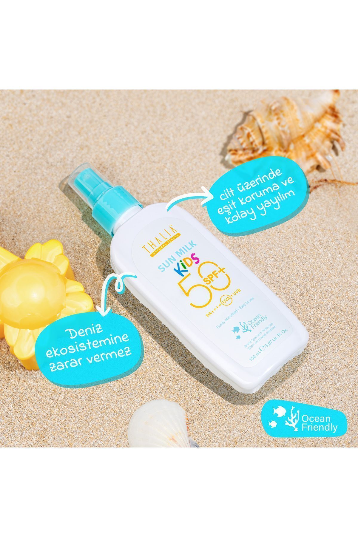 50spf Yeni Nesil Hibrit Filtreli Çocuk Güneş Sütü 150ml — 1.3.THA.21712 — تصویر 2 از 6